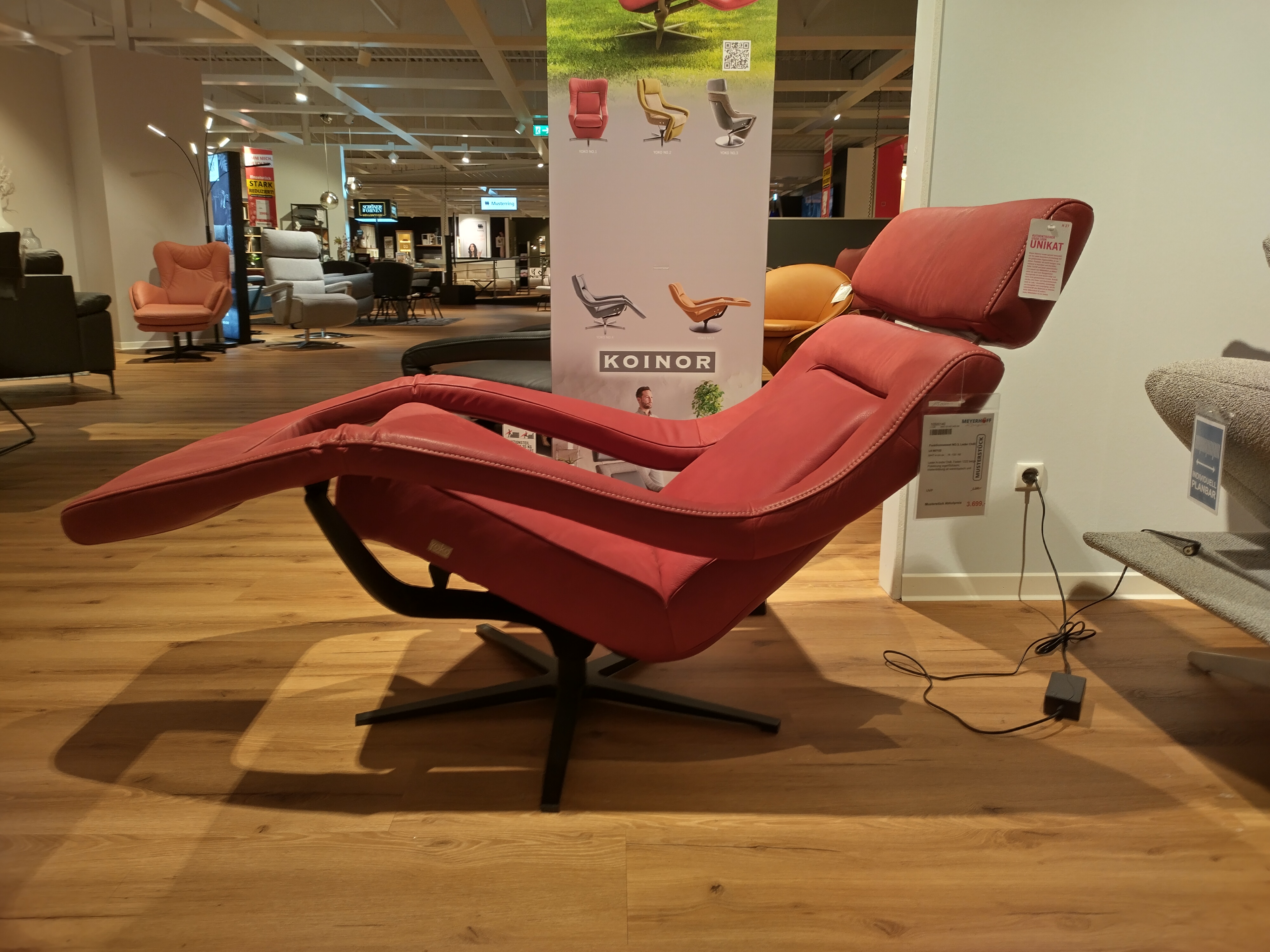 Funktionssessel NO.3, Leder Chilli - LS 957122