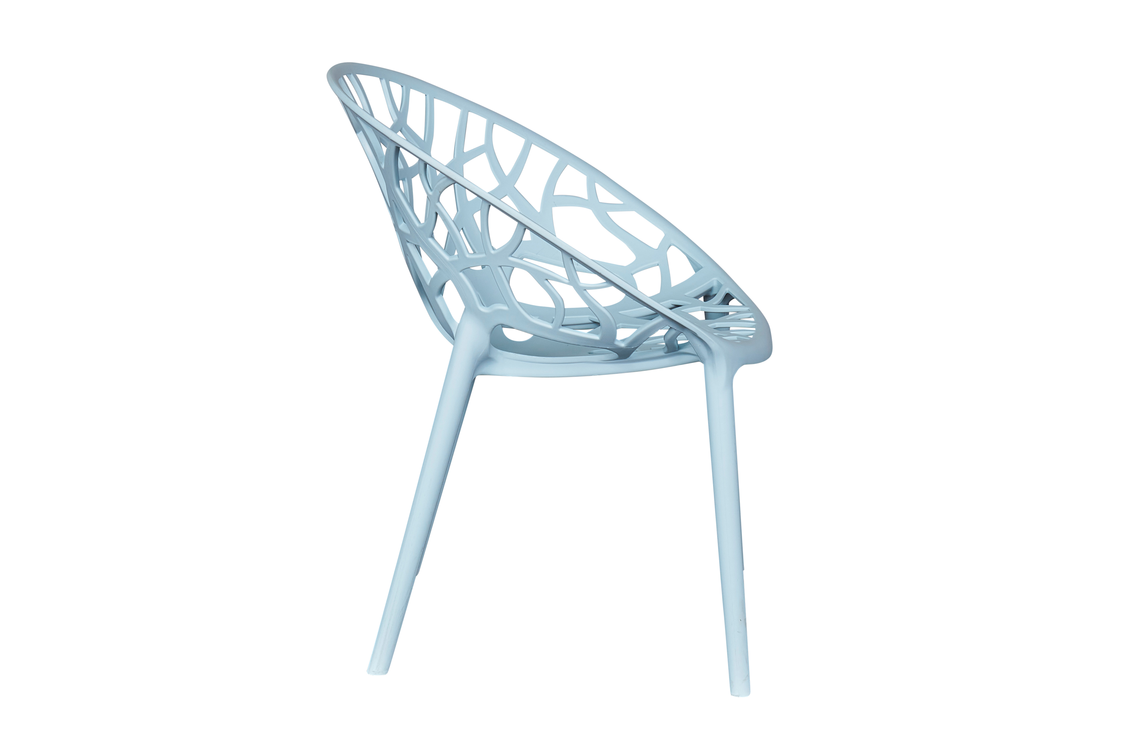 Stuhl stapelbar, Struckturdesign, blau - Vomo