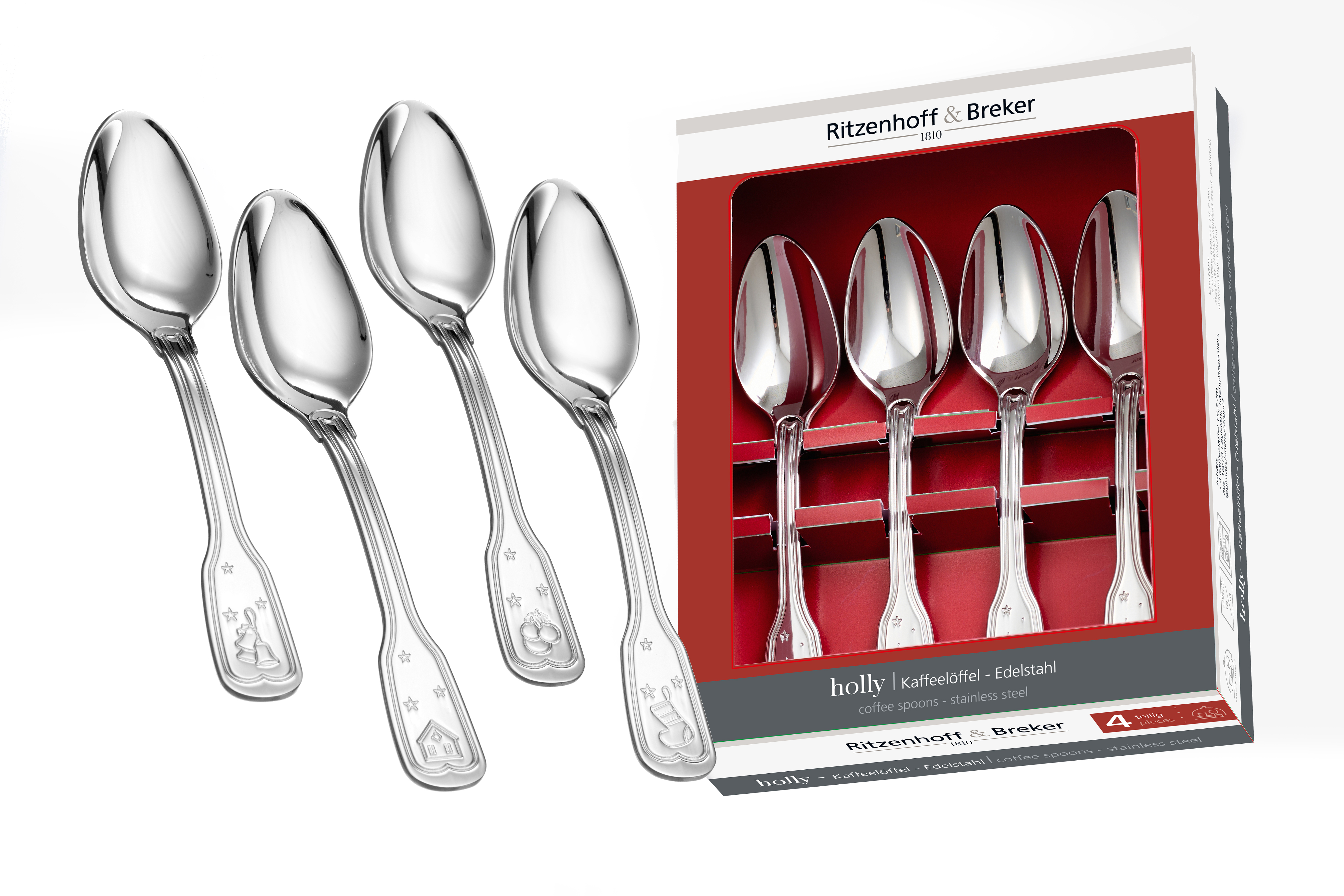 Kaffeelöffel Holly - 4-er set