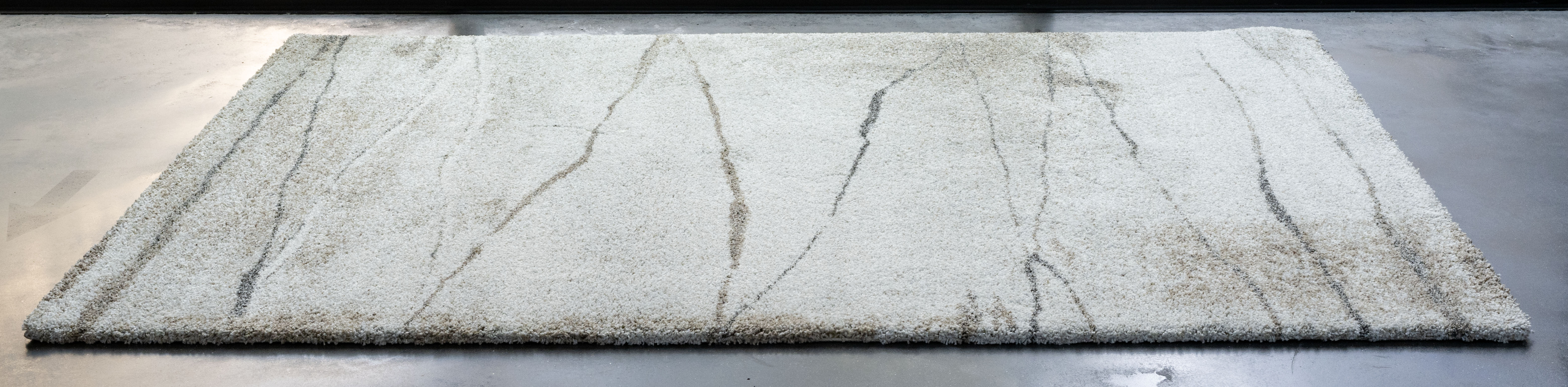 Webteppich, weiß-braun-grau, 133x195 cm - Rehari