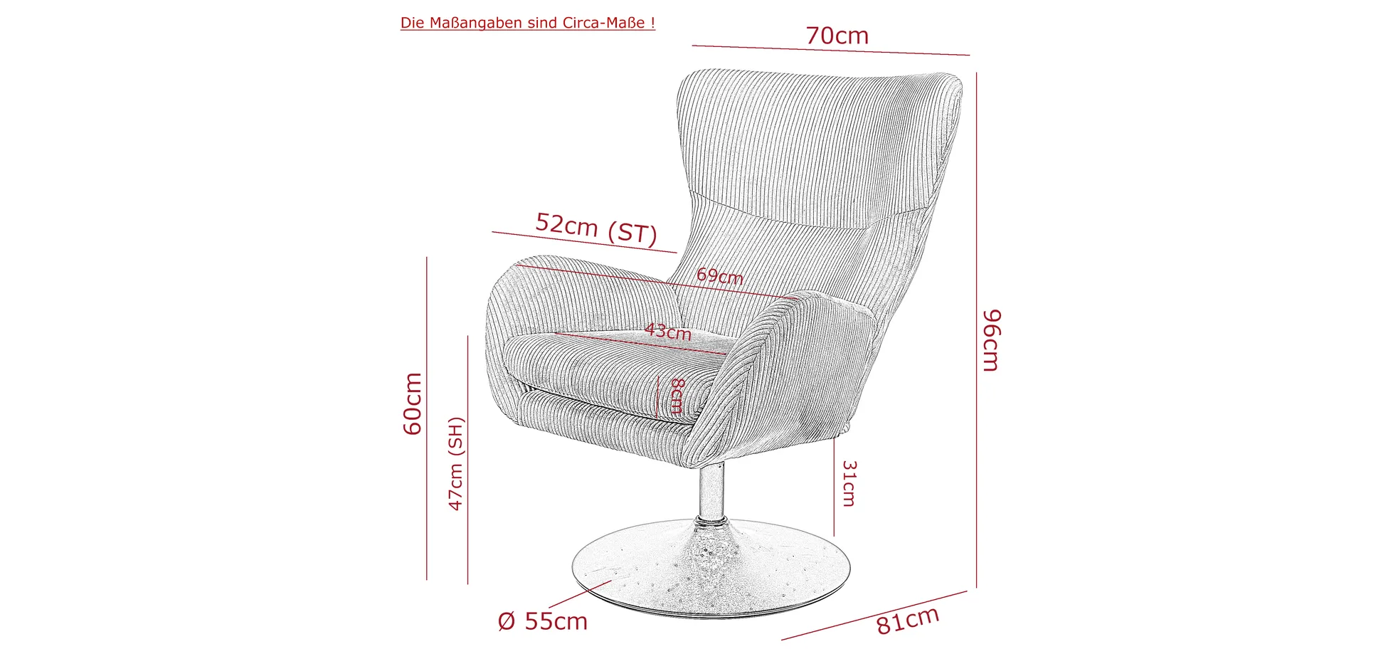 Sessel, beige - MyStyle 2159