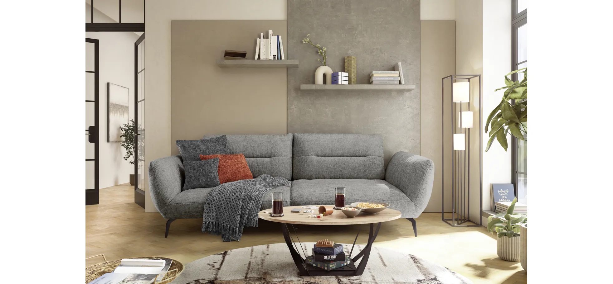 Couchtisch, Dekor Artisaneiche, 100 cm breit - Mirja