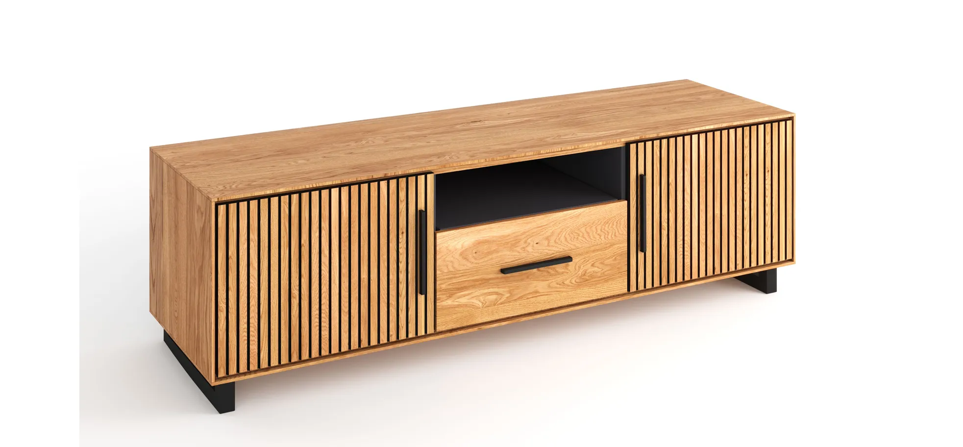 TV-Unterteil, Eiche teilmassiv geölt - Emila