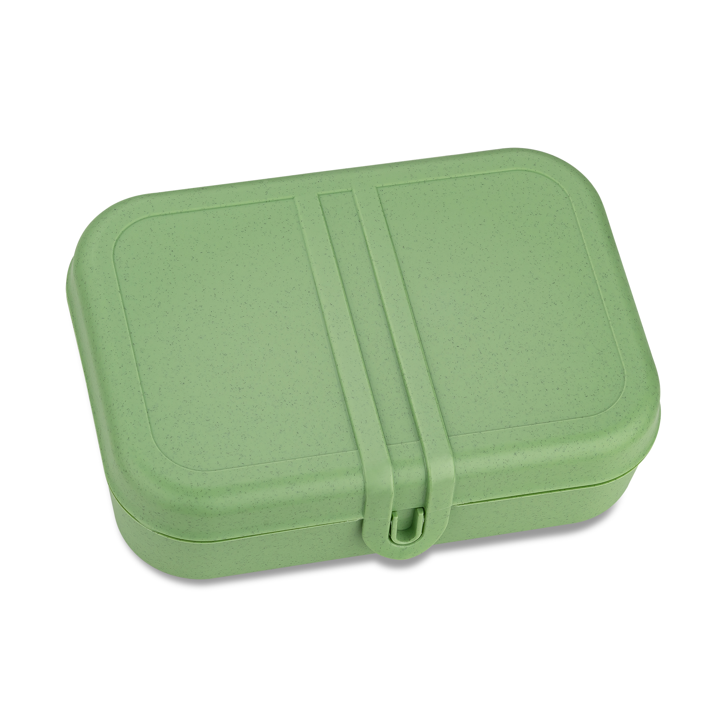 Lunchbox mit Trennsteg, nature leaf green - mit Clipverschluss, 100% CO2-neutral