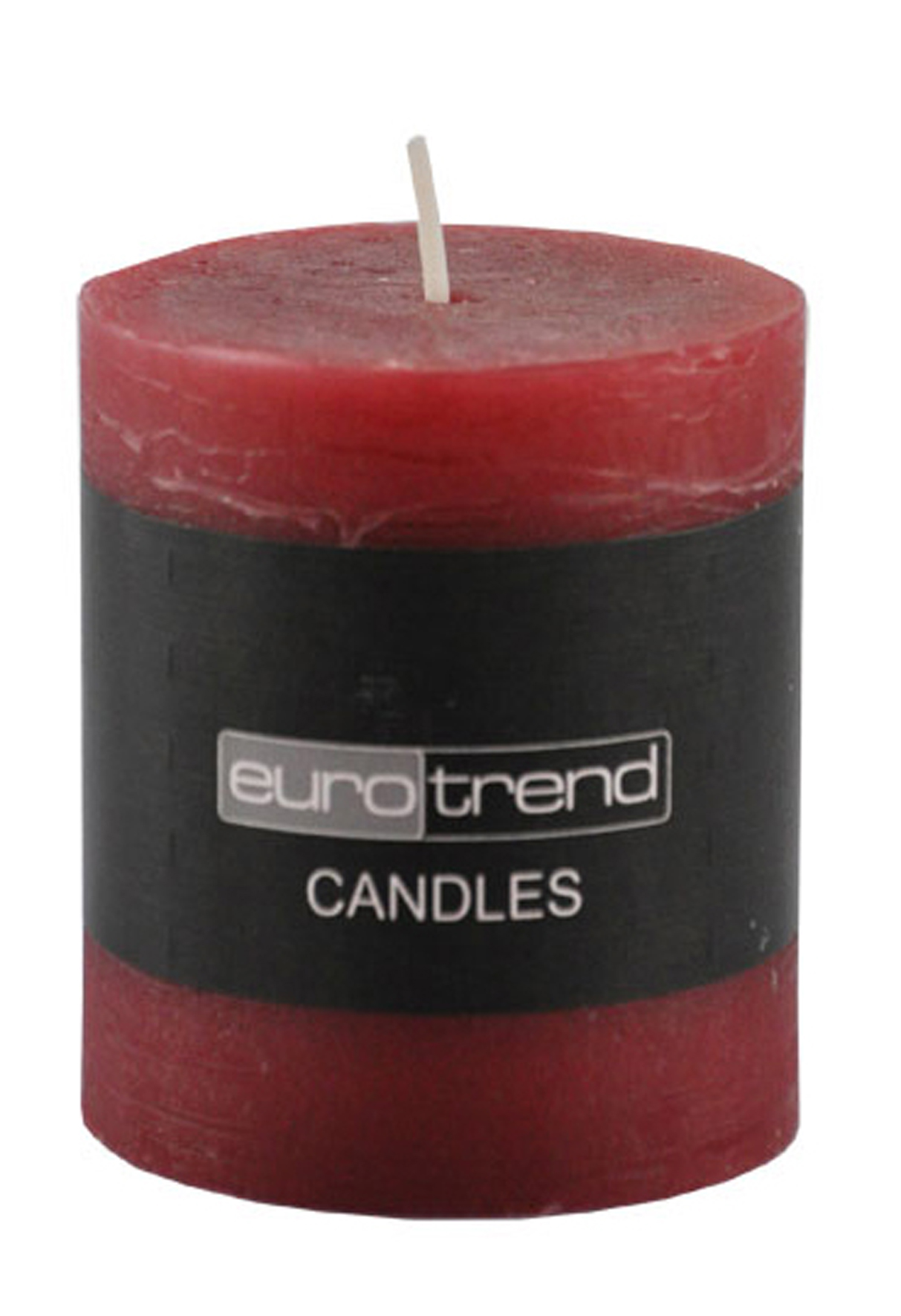 Cylinderkerze Rusti - weinrot 5cm Ø, 8cm Hoch