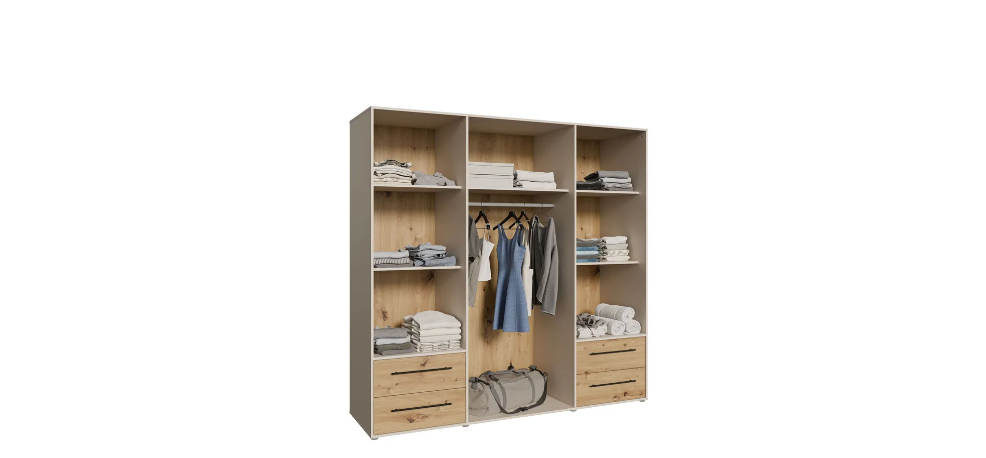 Drehtürenschrank, Dekor sand - Fathie