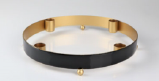 Adventskranz - Metall, schwarz/gold, Ø20cm