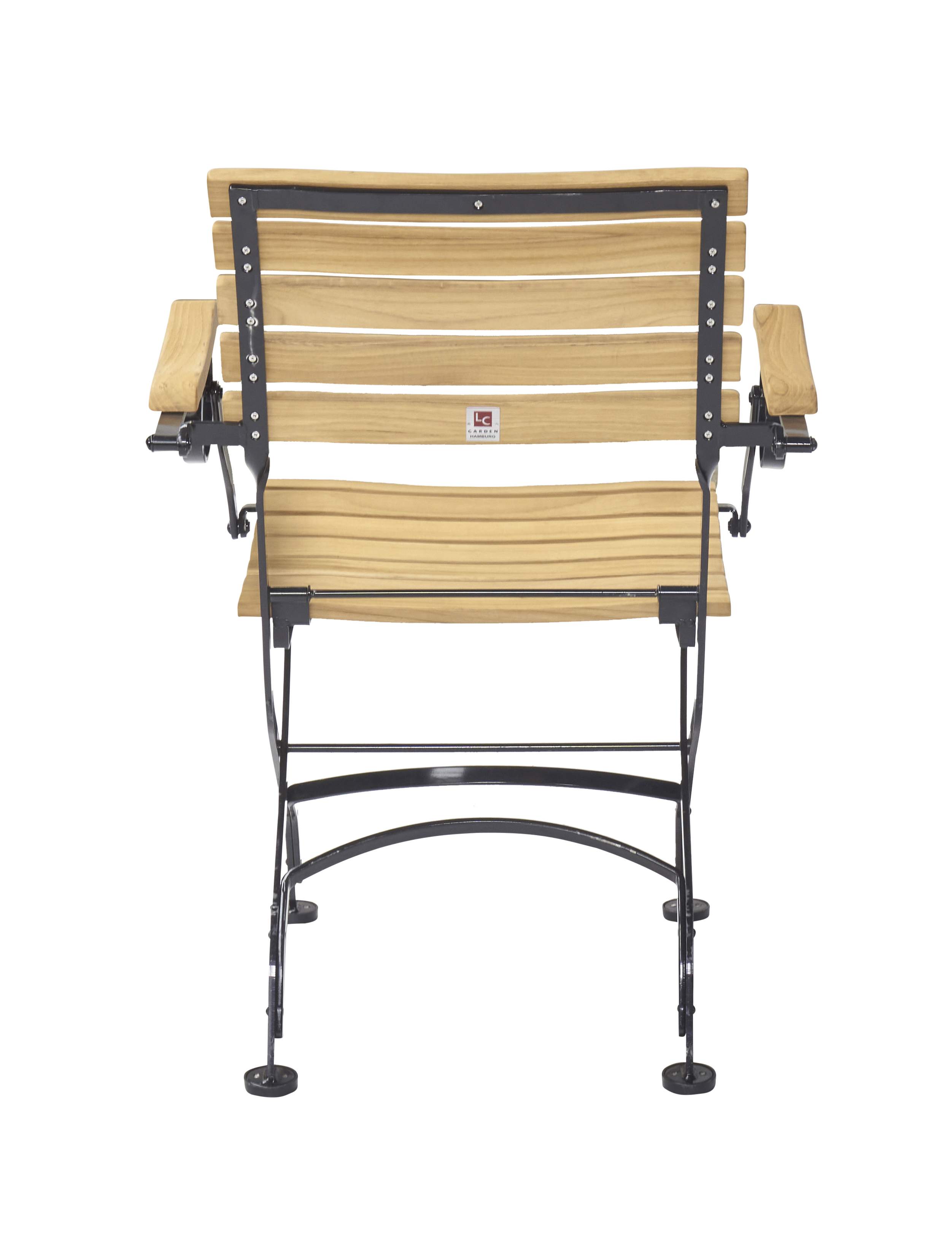 Stuhl mit Armlehnen,  klappbar,Teak-Metall - Wimbledon