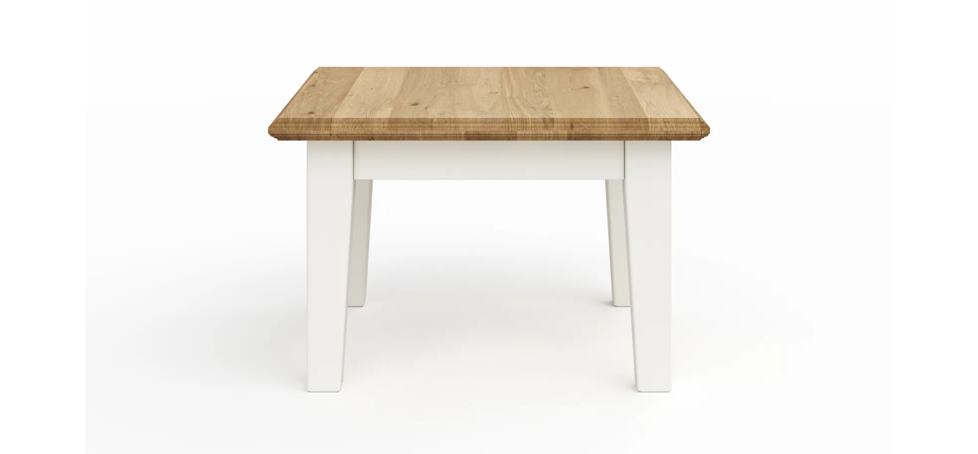 Beistelltisch, weiß lackiert teilmassiv - Louisiana