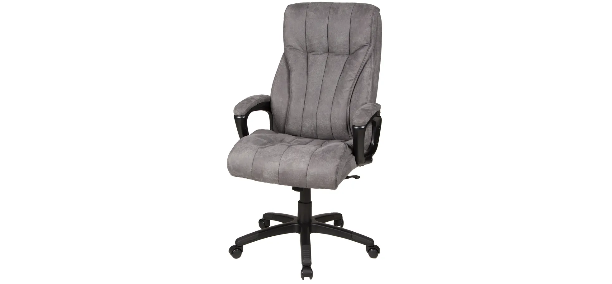 Drehstuhl mit Armlehnen, grau - Denir