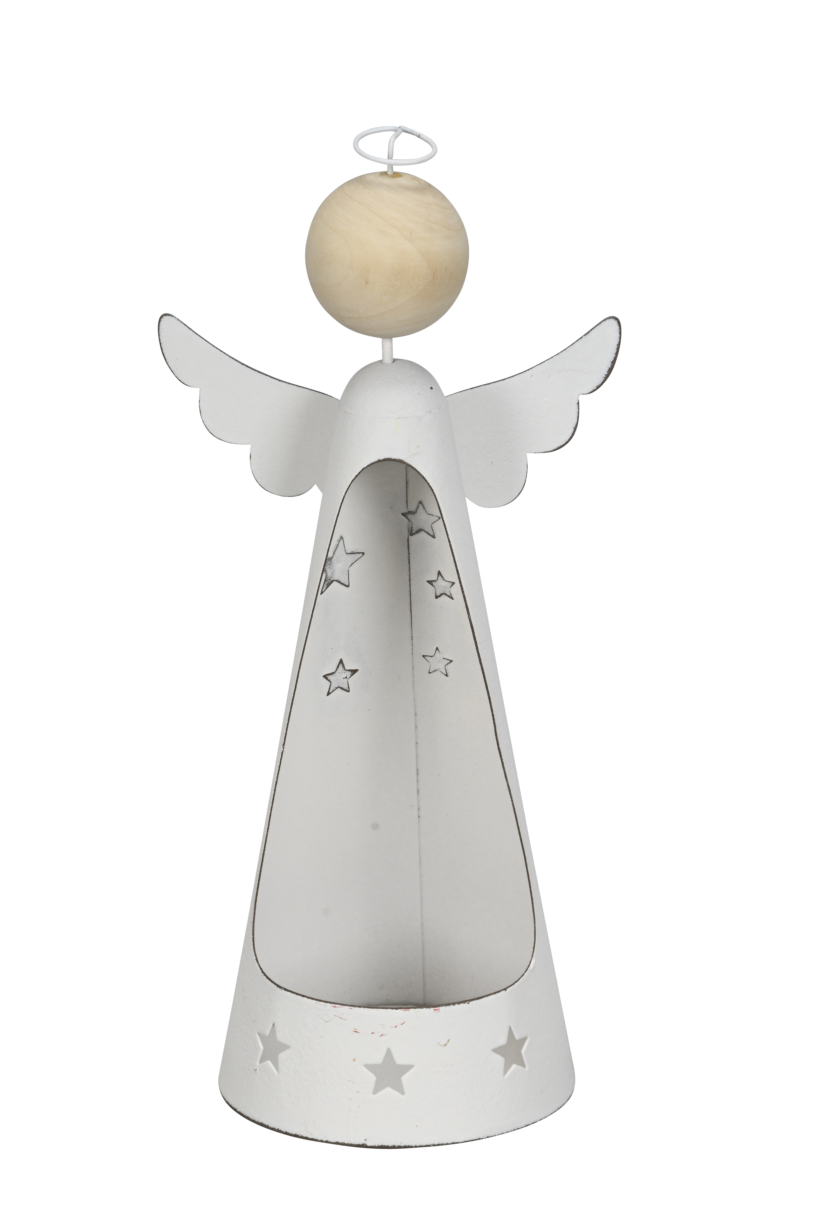 Engel - weiß gewischt, 23,5cm