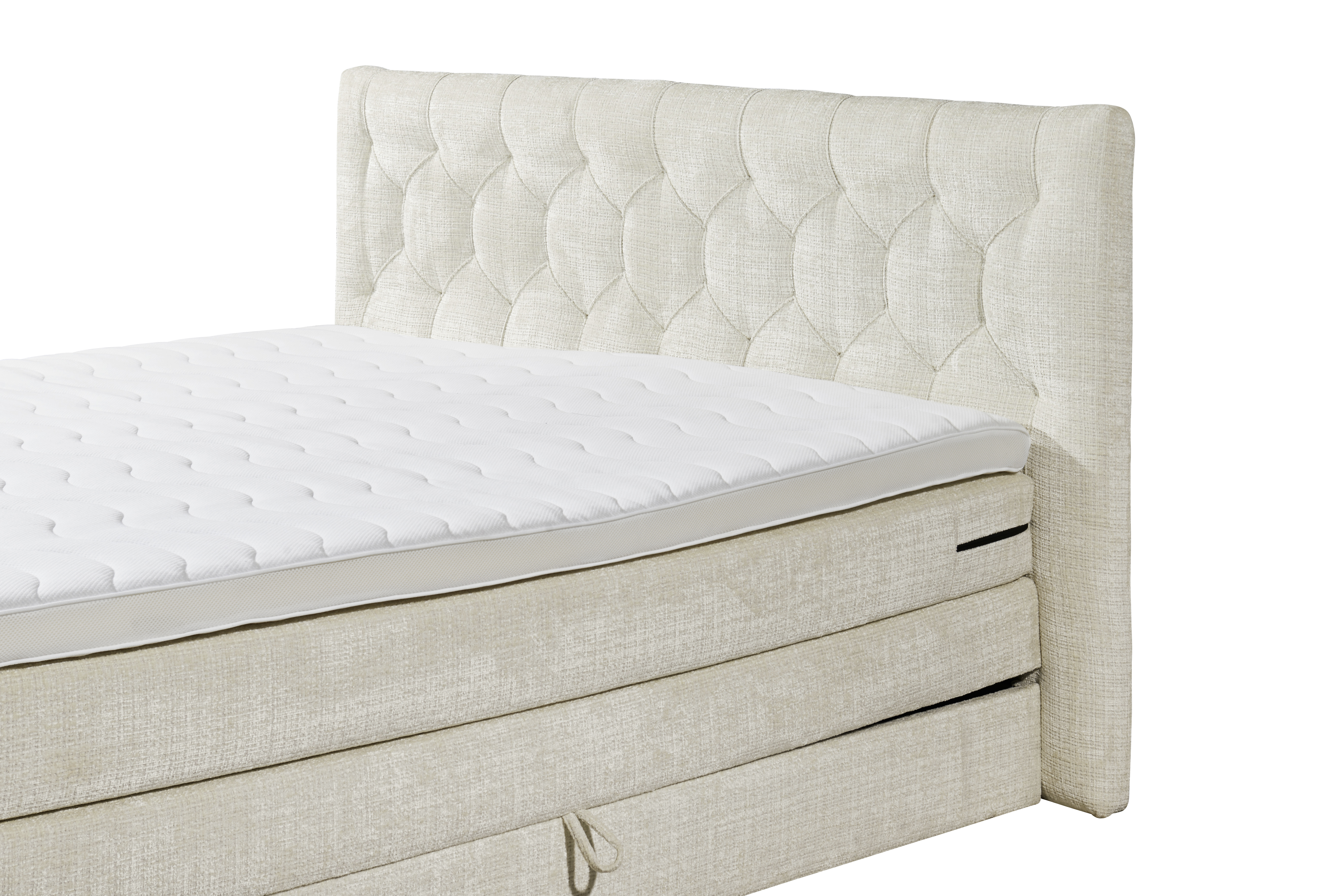 Boxspringbett, ivory - Evellin