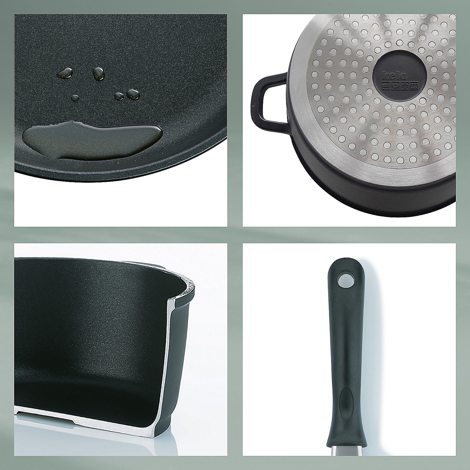 Schmorpfanne Kerros 28x7 cm - Aluguss schwarz