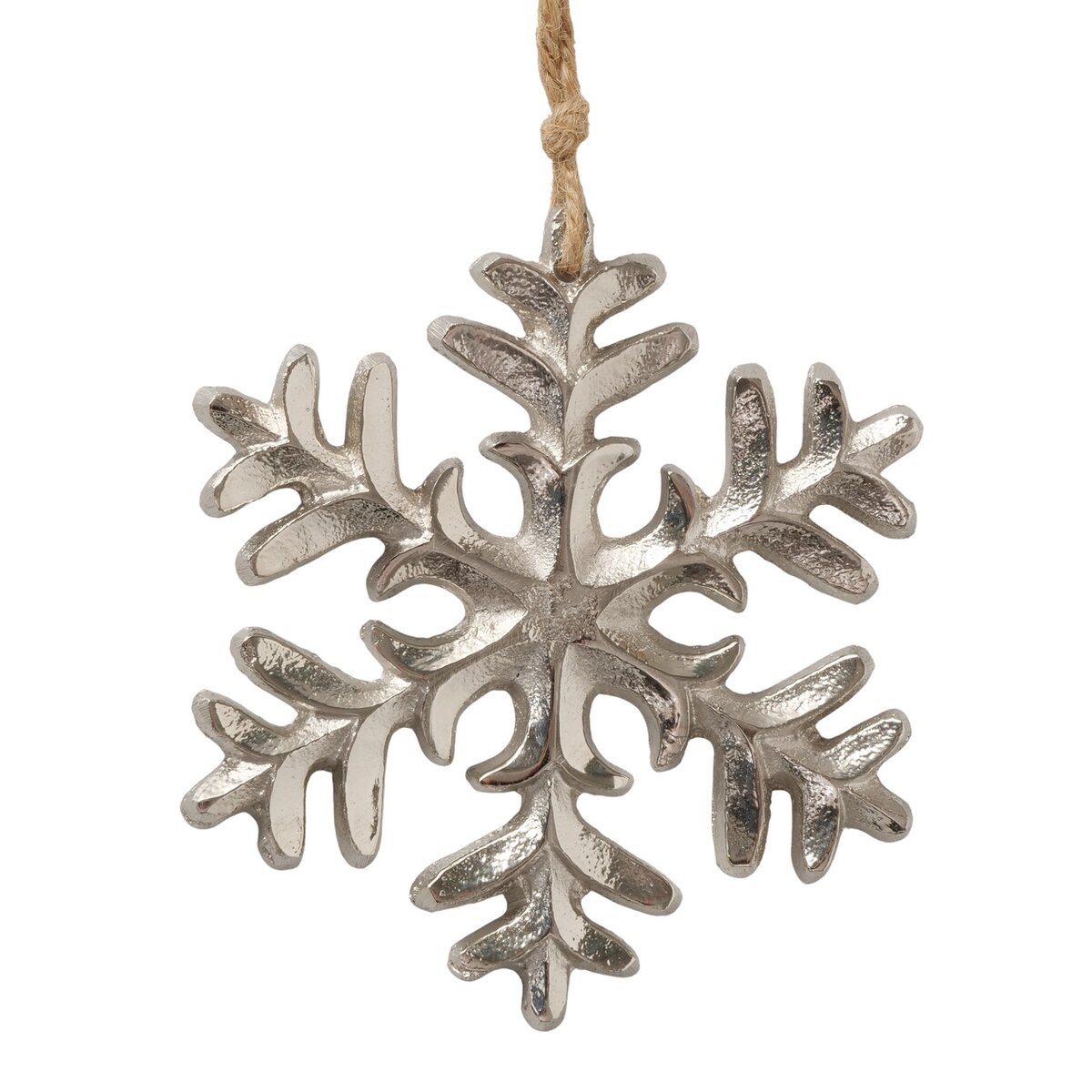 Weihnachtsanhänger Snefi, Schneeflocke - L 11,50 cm, H 12,50 cm, silber