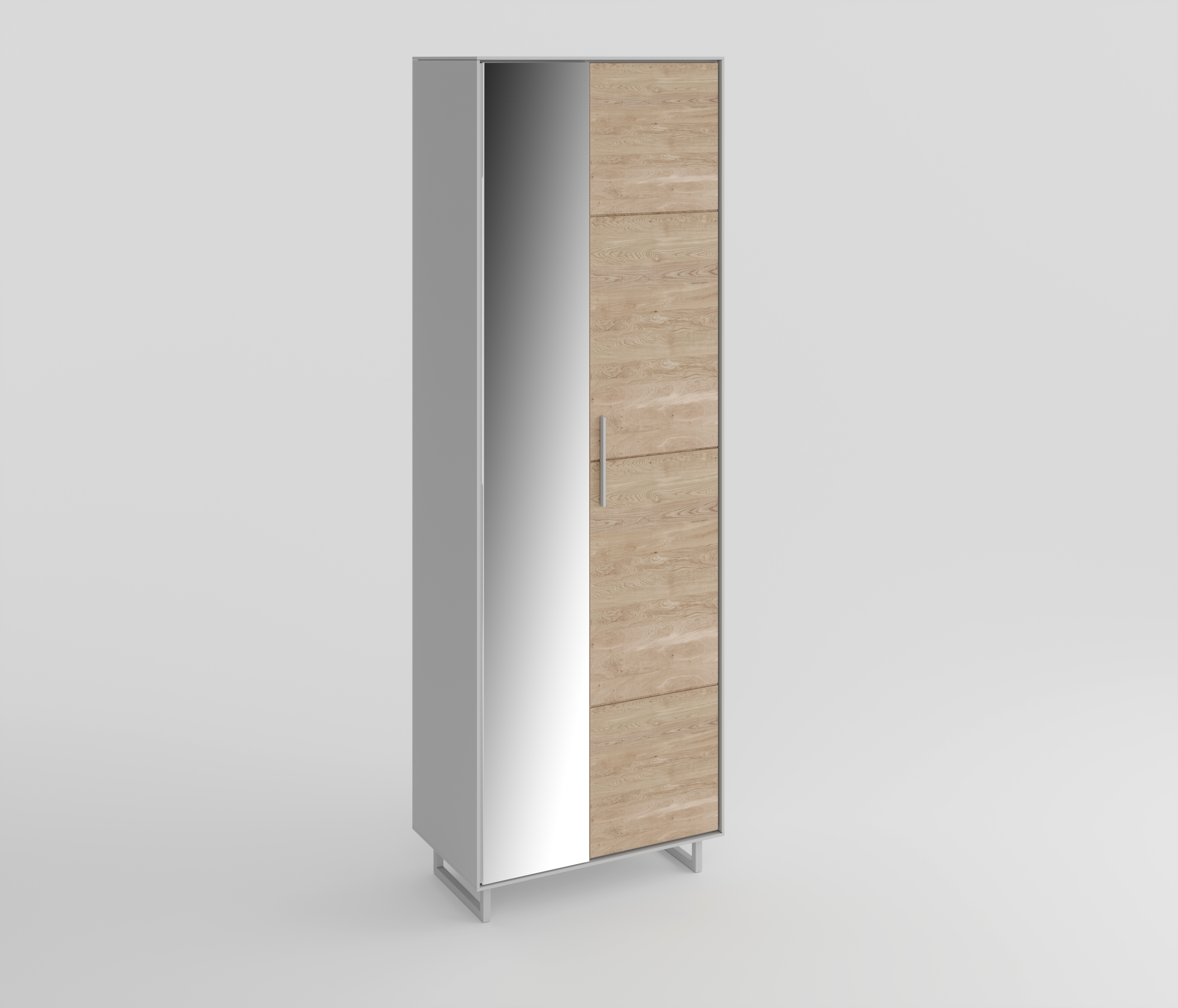 Garderobenschrank, Eiche bianco  - Elenora