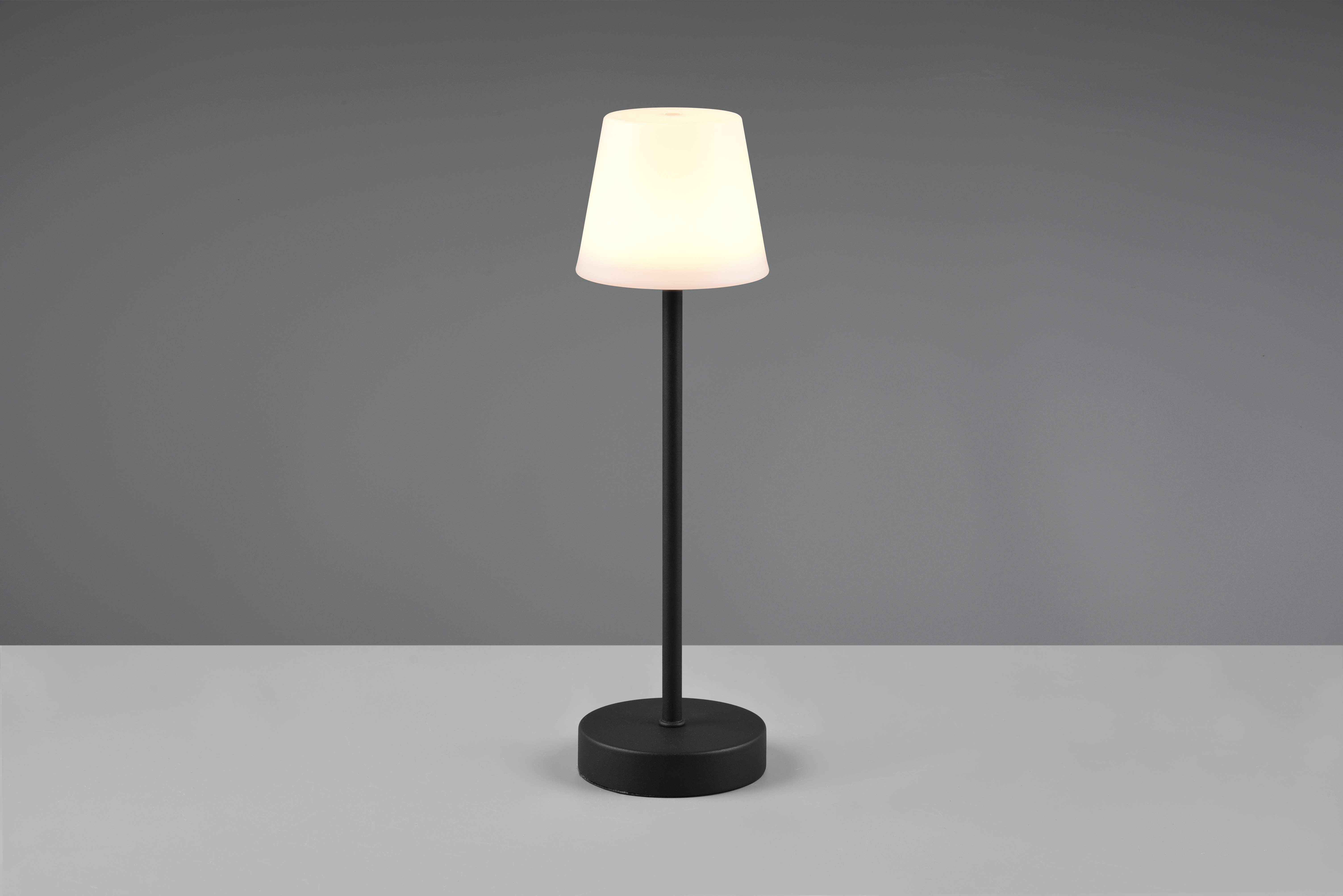 Akku-Tischleuchte Martinez, mattschwarz - LED/2,2watt, 11x39cm