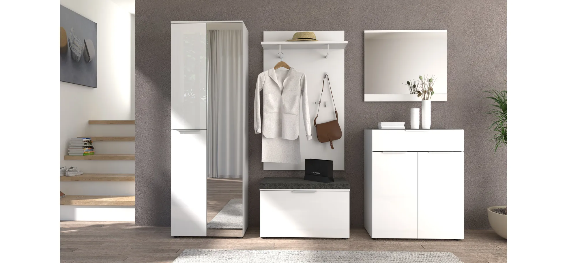 Garderobe - Weiß Garderobe - Weiß