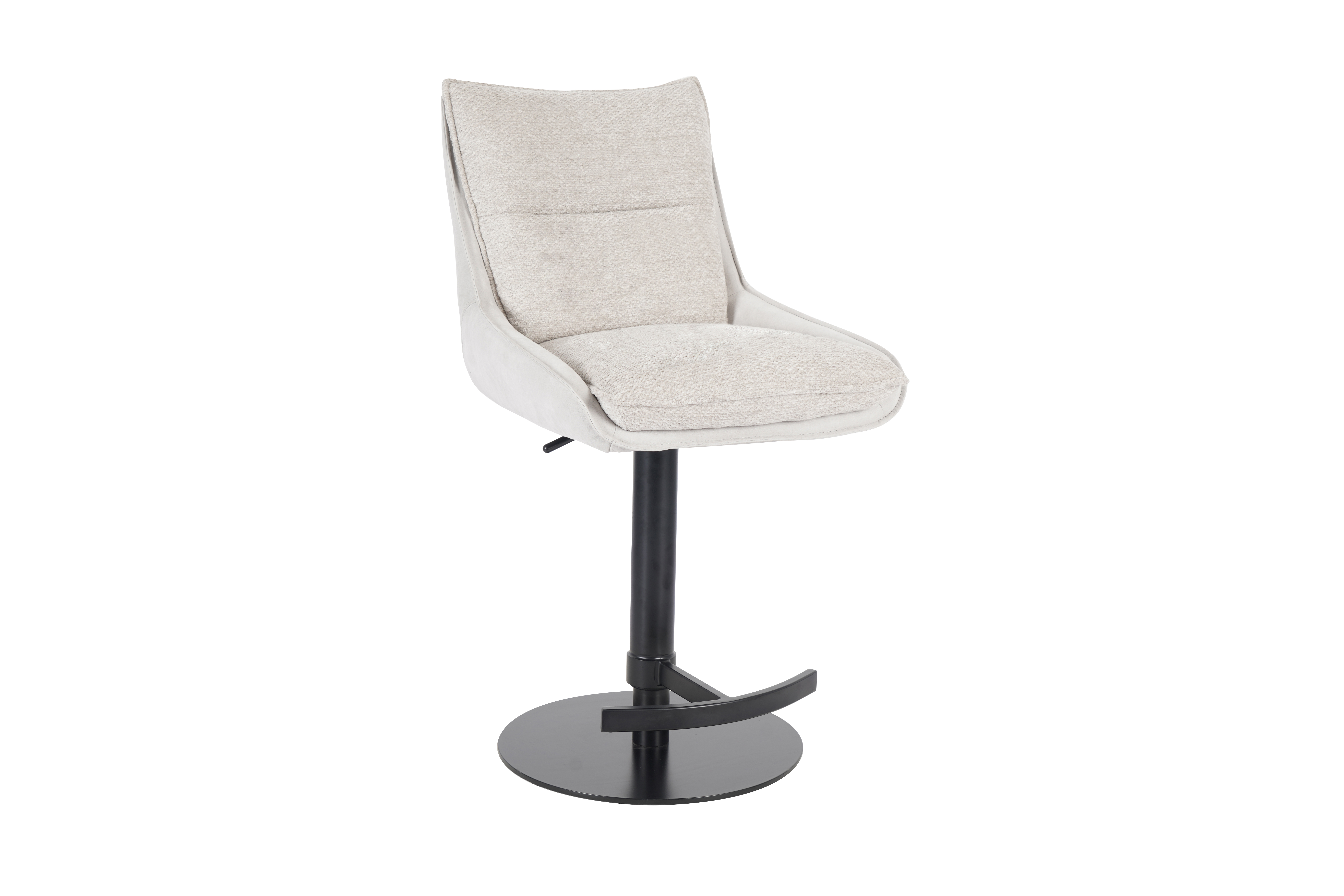 Barhocker, höhenverstellbar, Bezug silver - Mandy