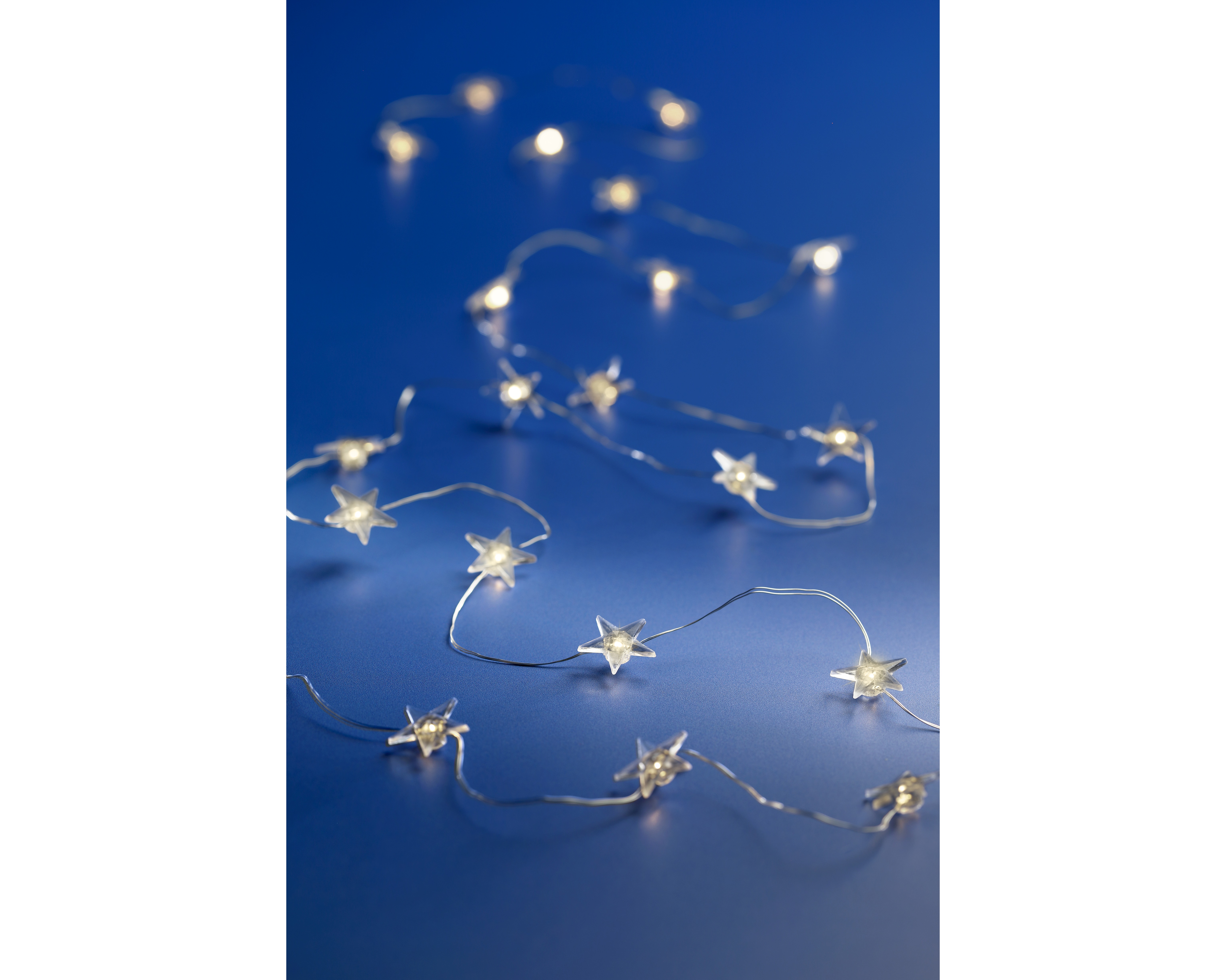 LED Deco Strang - silber/warmes weiss, PVC, 190cm-20L