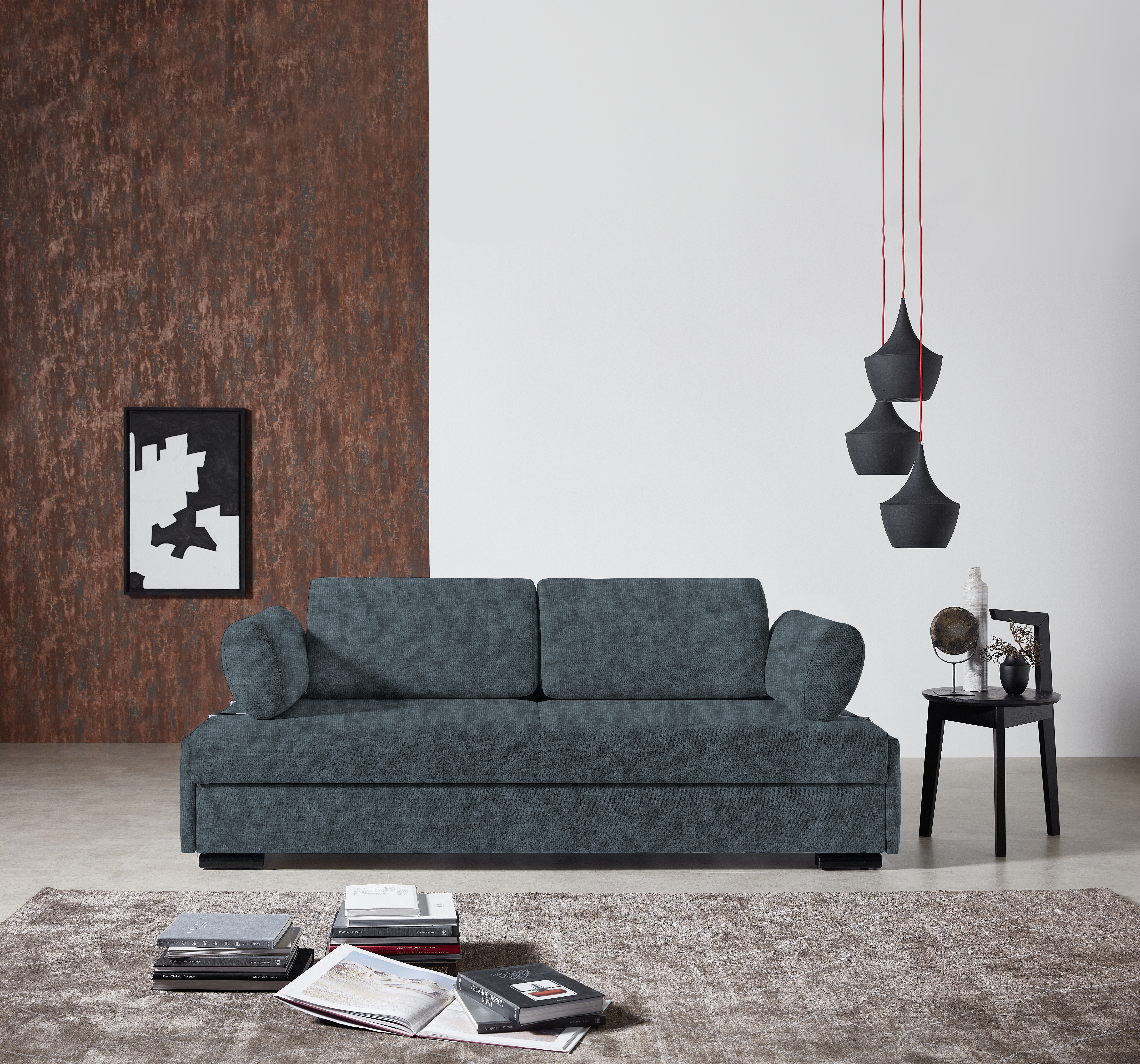 Schlafsofa, graublau, Liegefläche 180x200 cm - MyStyle 3095
