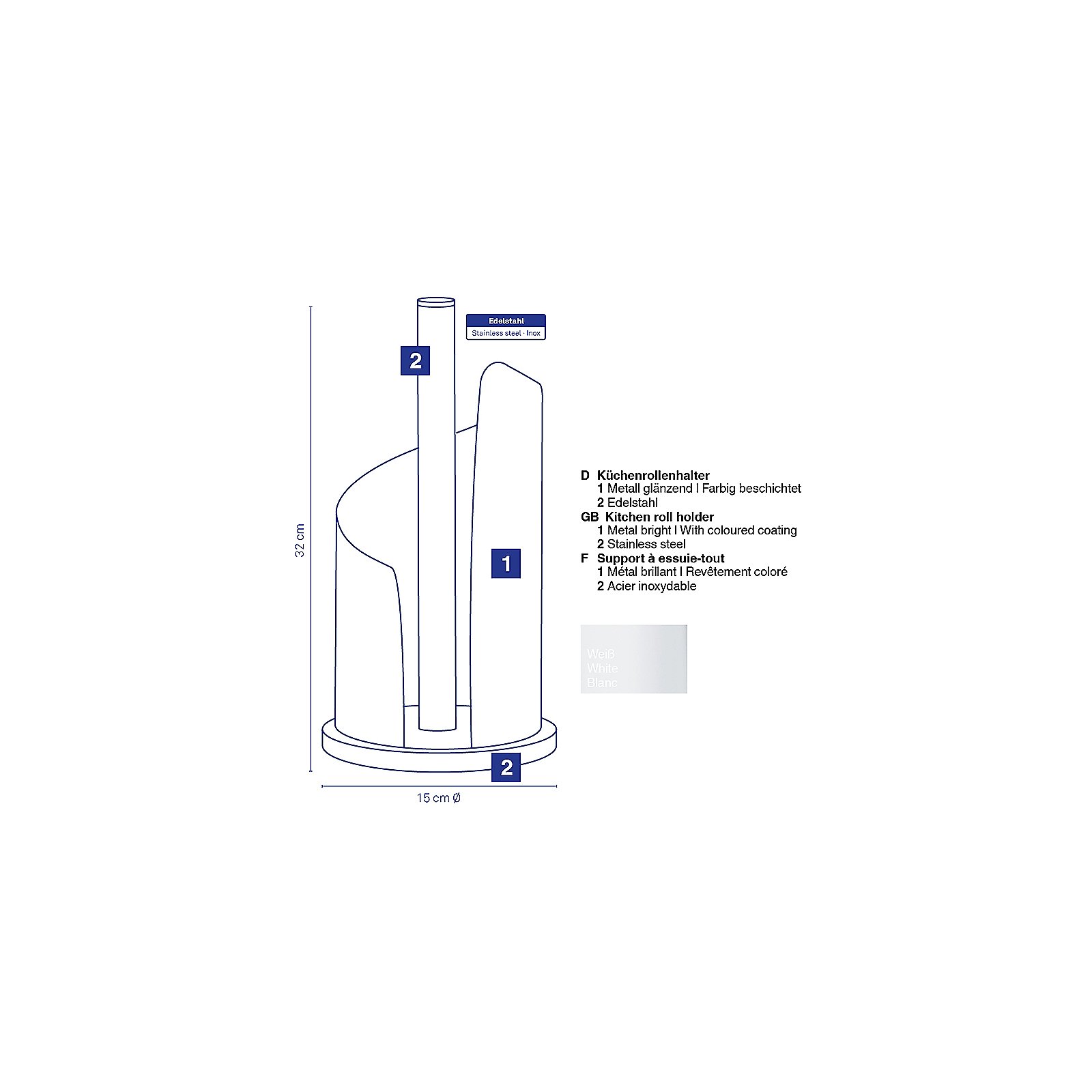 Küchenrollenhalter Stella