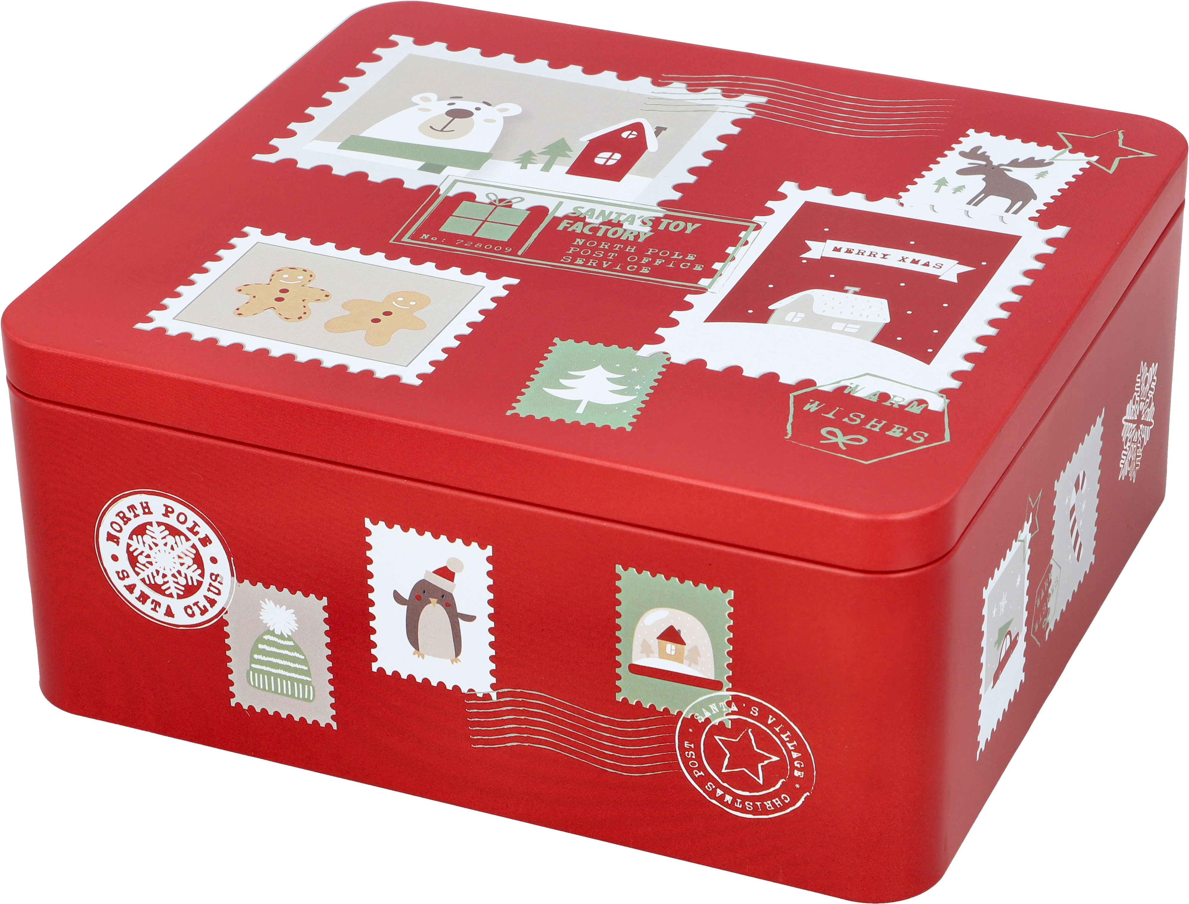 Gebäckdosenset Dear Santa, groß - L + XL, eckig