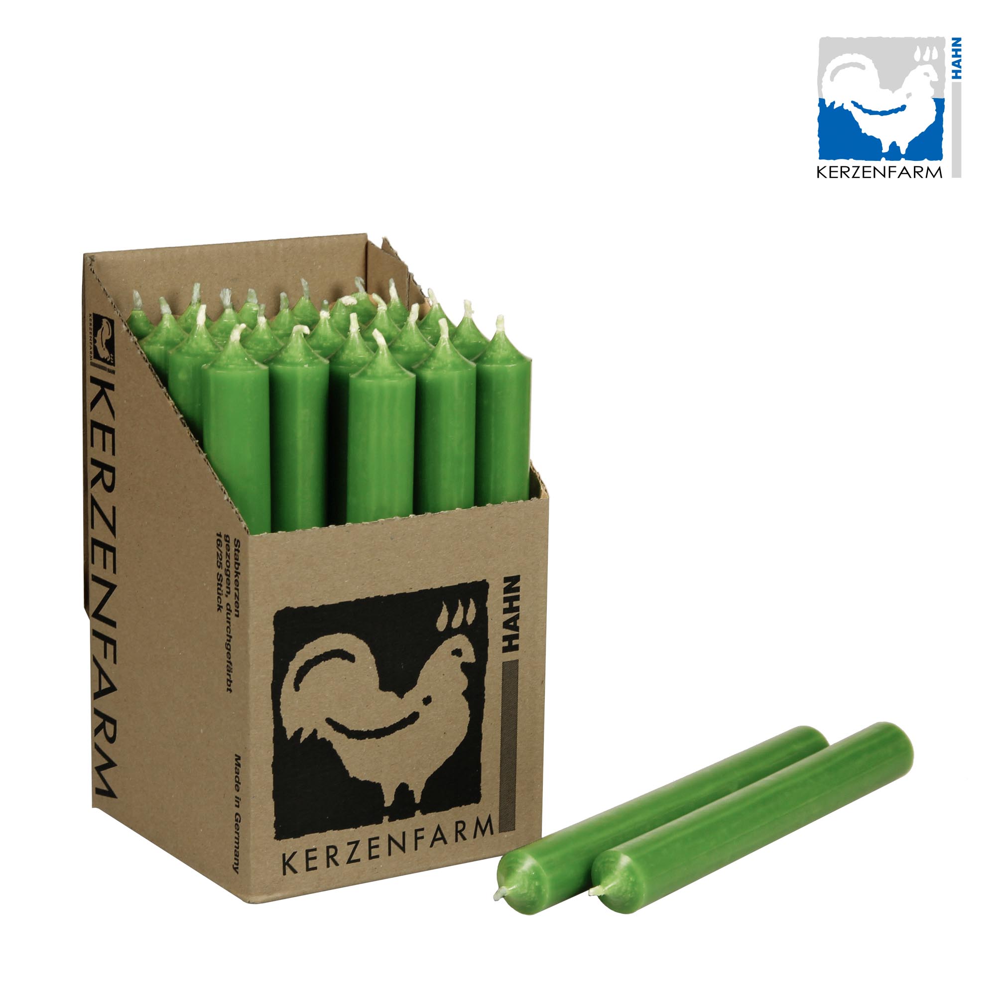 Stabkerze grün - 22x180mm