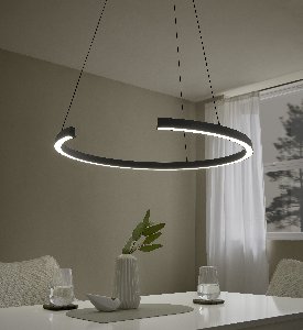 Pendelleuchte LABONETE - Alu/Stahl schwarz, 3xLED