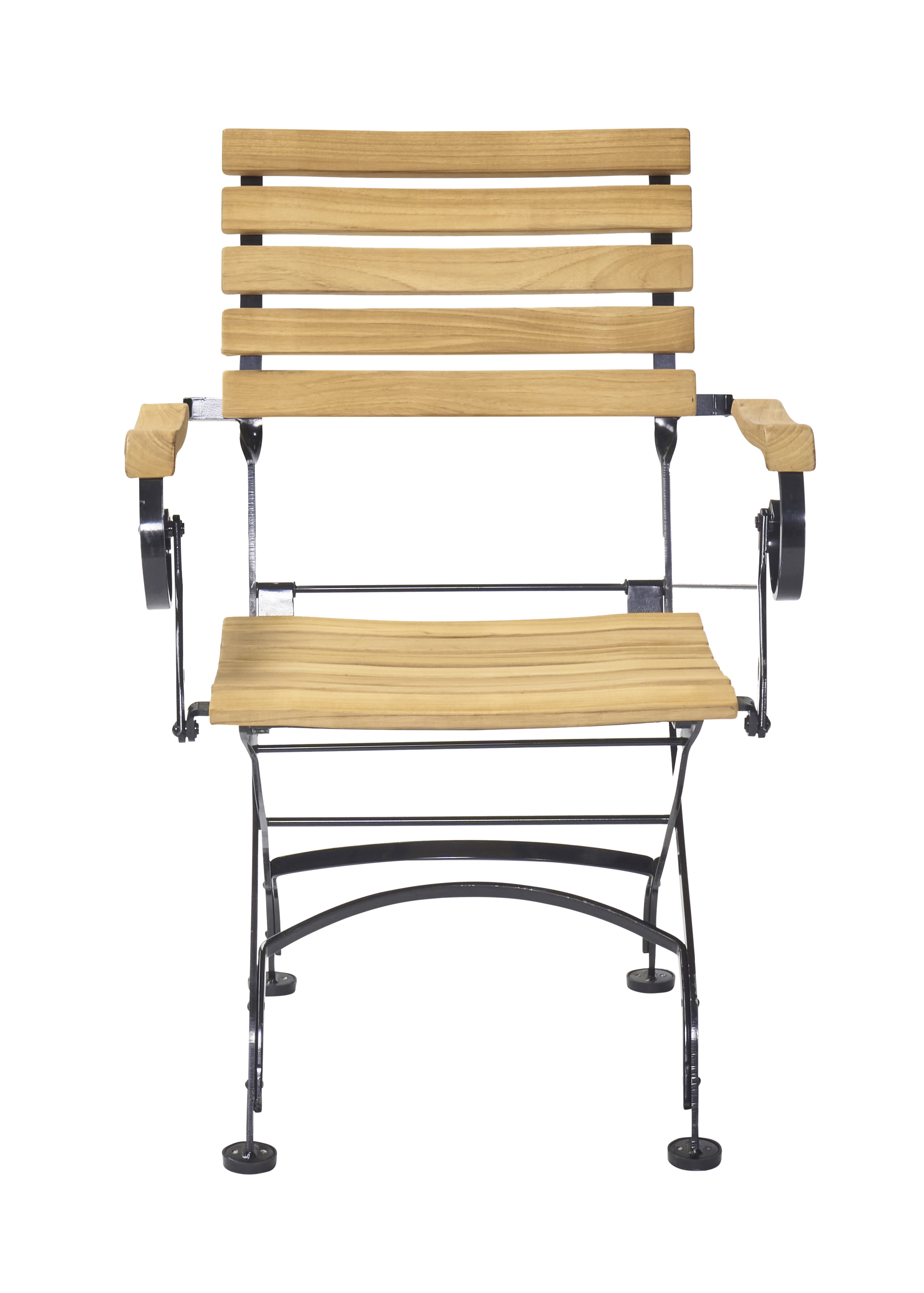 Stuhl mit Armlehnen,  klappbar,Teak-Metall - Wimbledon