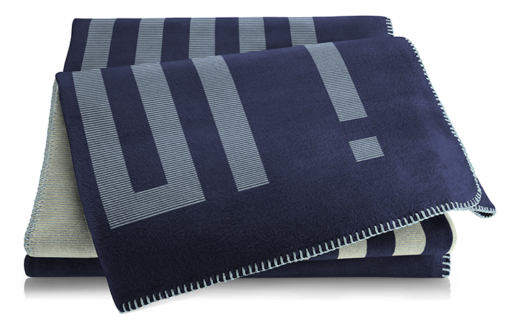 Wohndecke JOOP! BARS, Navy - ca. 150 x 200cm