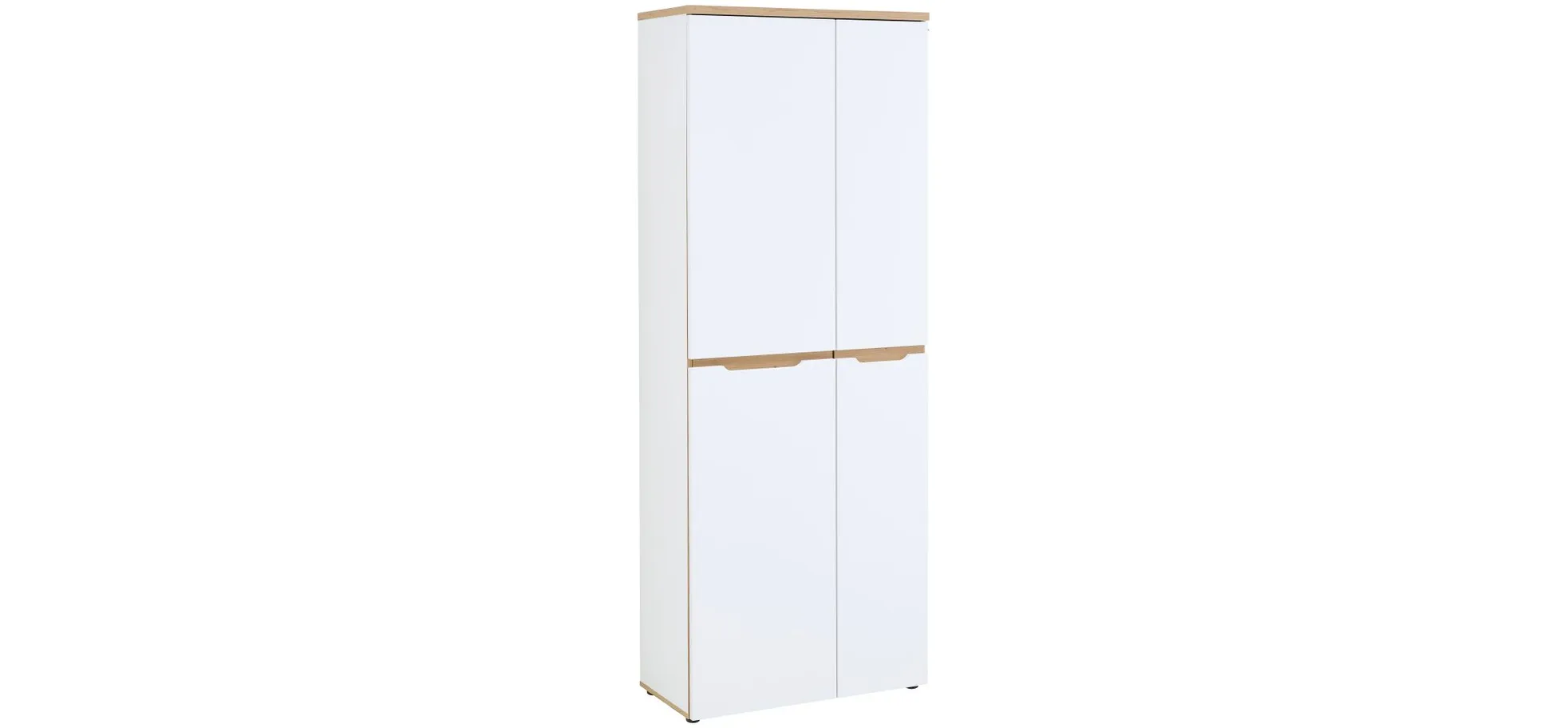 Büroschrank - B ca. 75 cm, Weiß, Artisan Eiche Nachbildung