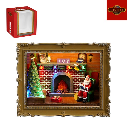 Weihnachtsbilderrahmen LED - Batteriebetrieb - 24,5x10,5x20cm