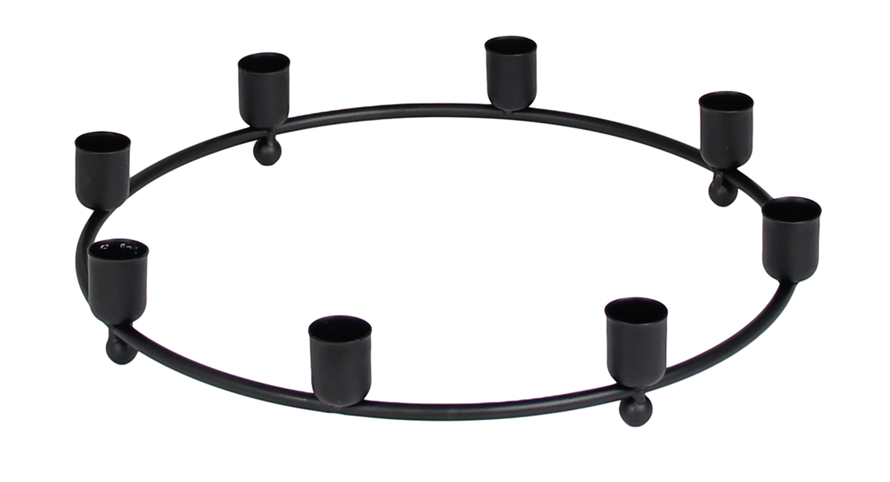 Kerzenring - Tobol schwarz 30,5cm Ø, 5h