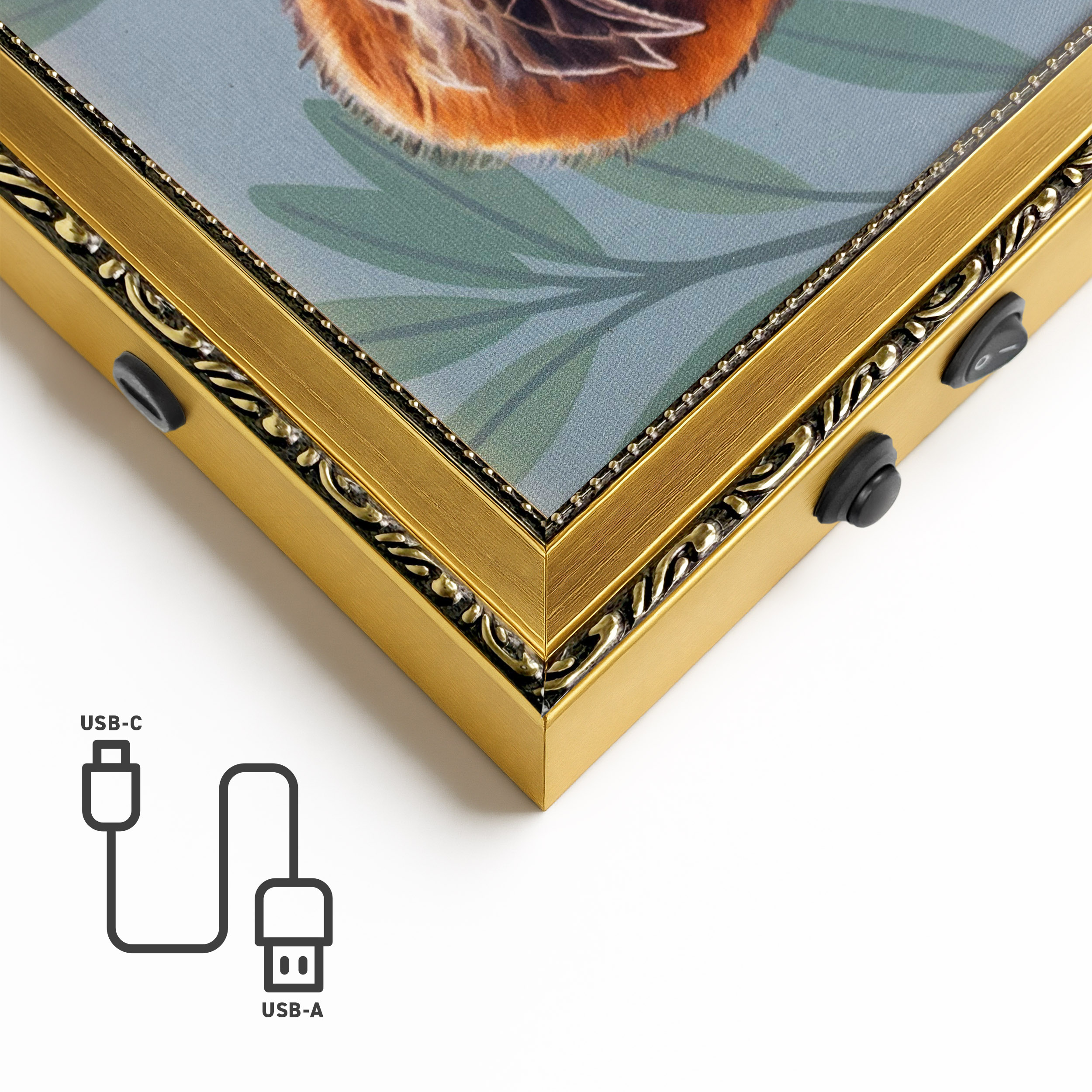 Neon LED Art Black - 50x70cm, dandy panther