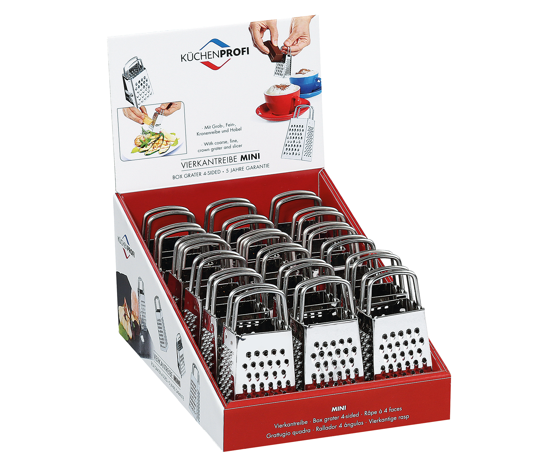 Vierkantreibe Mini - edelstahl, 3x3,8x8cm