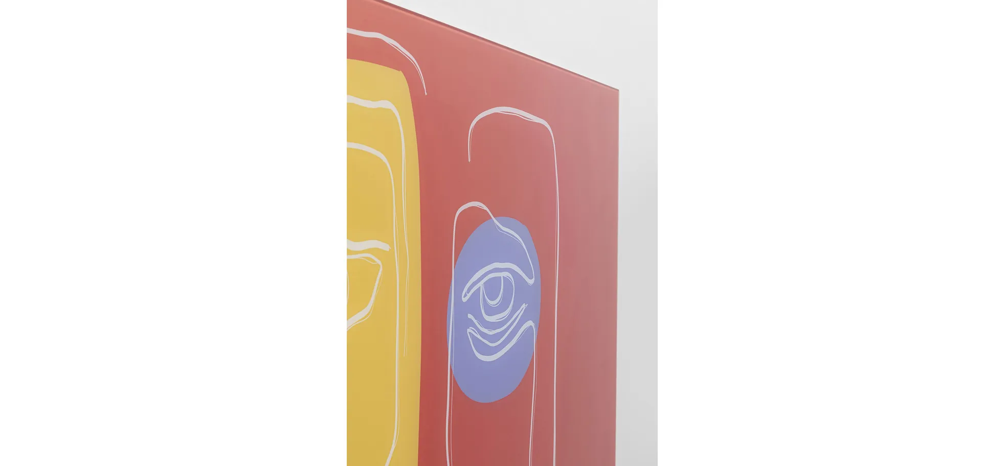 Glasbild - LB ca. 100x100 cm, Rot