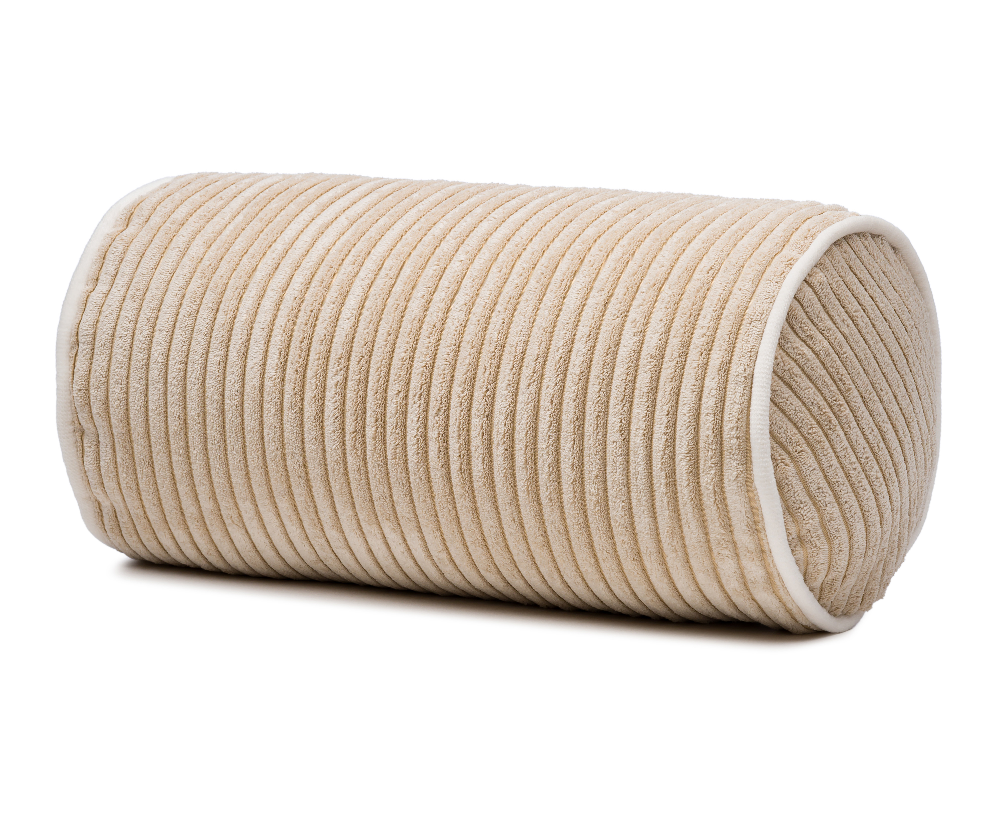 Kissenrolle Anafi, cordoptik - 40x20cm, 100% polyester, creme