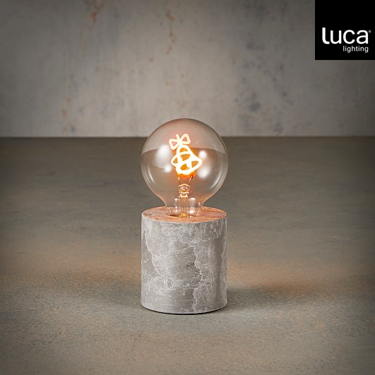 Tischlampe Glocke LED grau warm weiss - Batteriebetrieb  und Timer - h18xd8cm