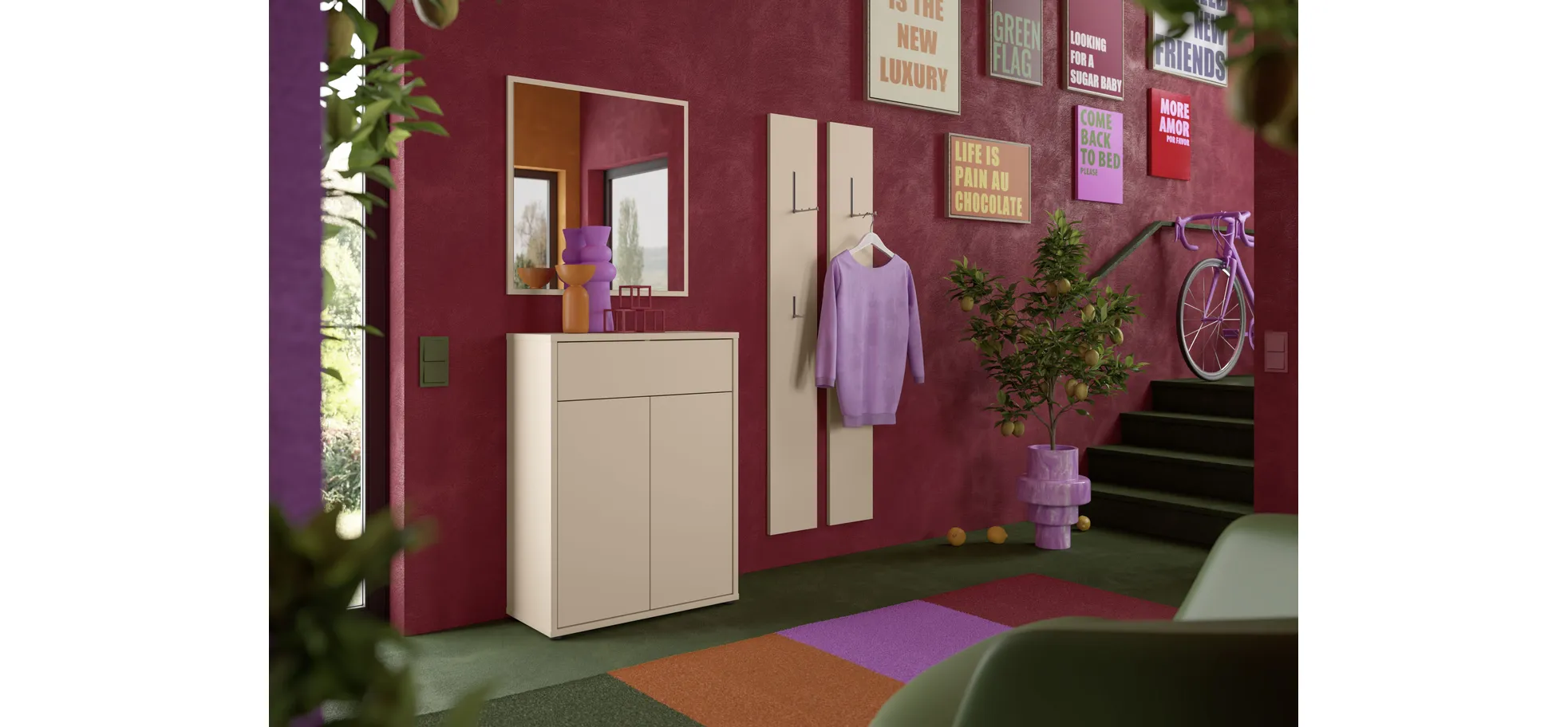 Garderobenpaneel, Dekor sand - Faid