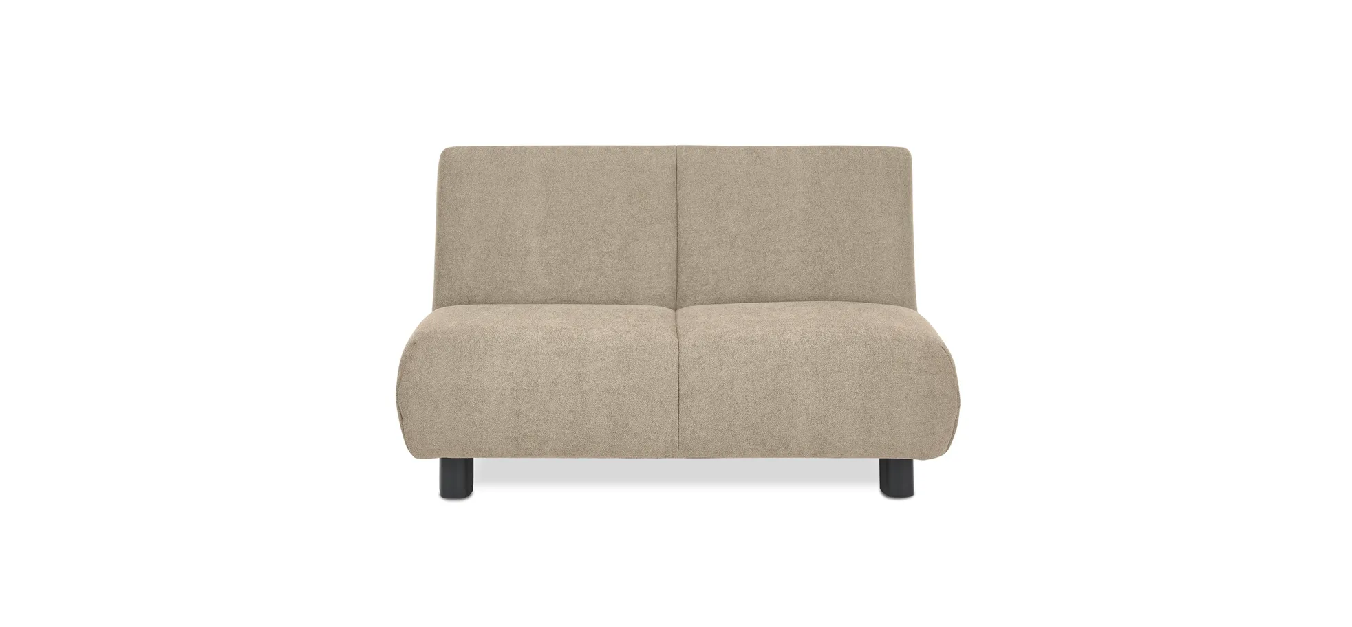  Faltsofa EBBY - 2-Sitzer ohne Armlehne, 140 cm inkl. Schlaffunktion/Relaxfunktion, Stoff, Taupe