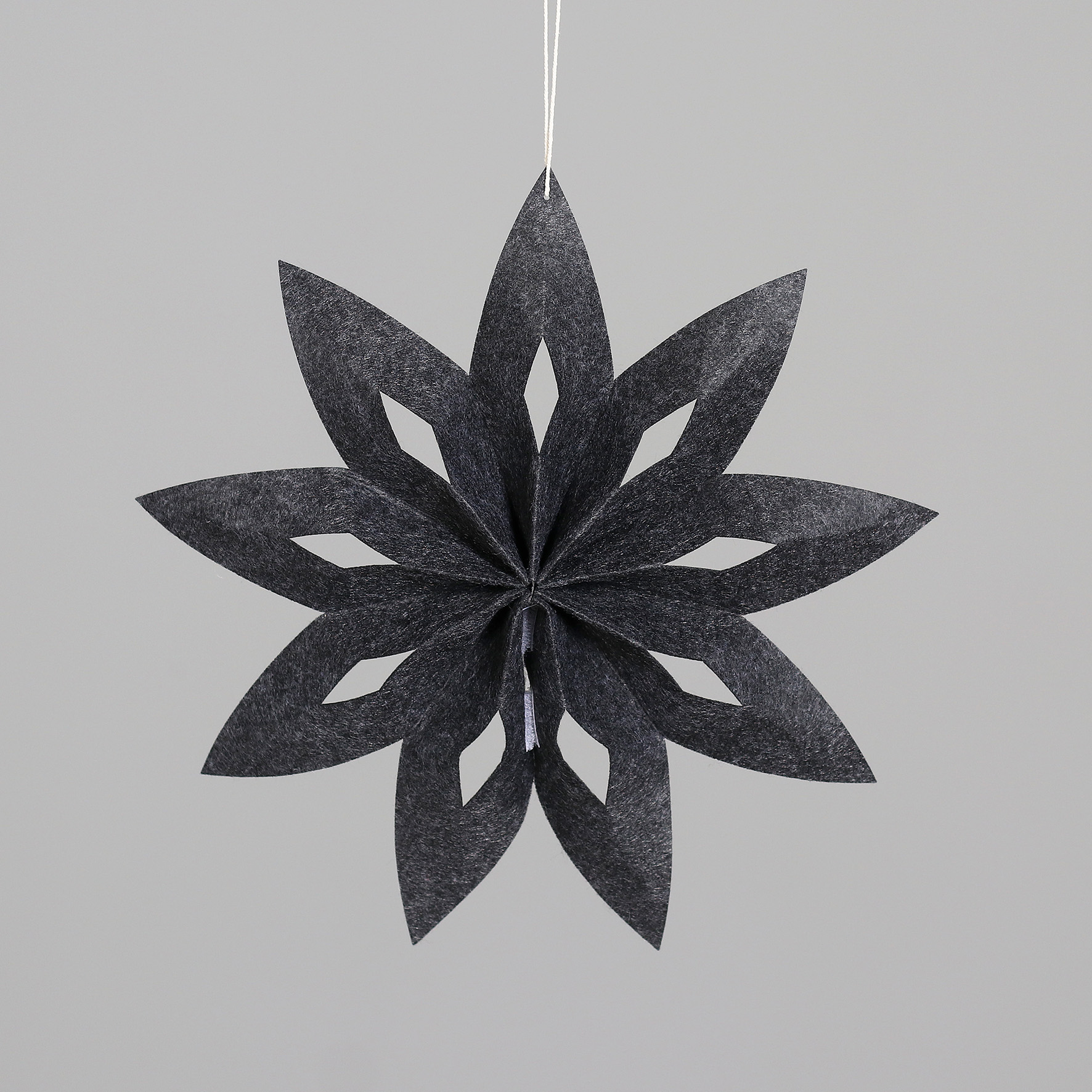 Stern Hänger aus Filz - Schwarz, 32 cm