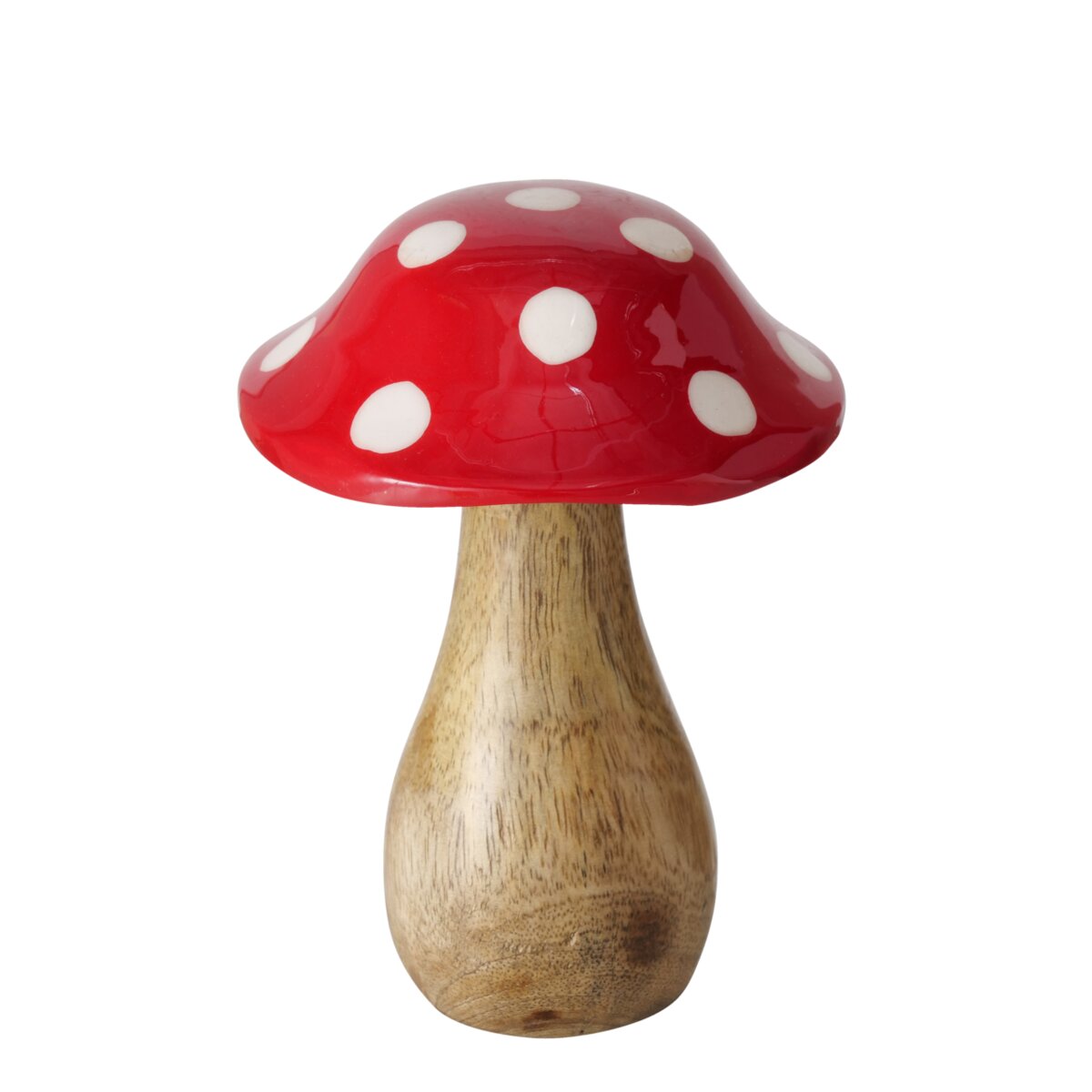 Dekoaufsteller Fliegenpilz, klein - H 15,00 cm, Mango