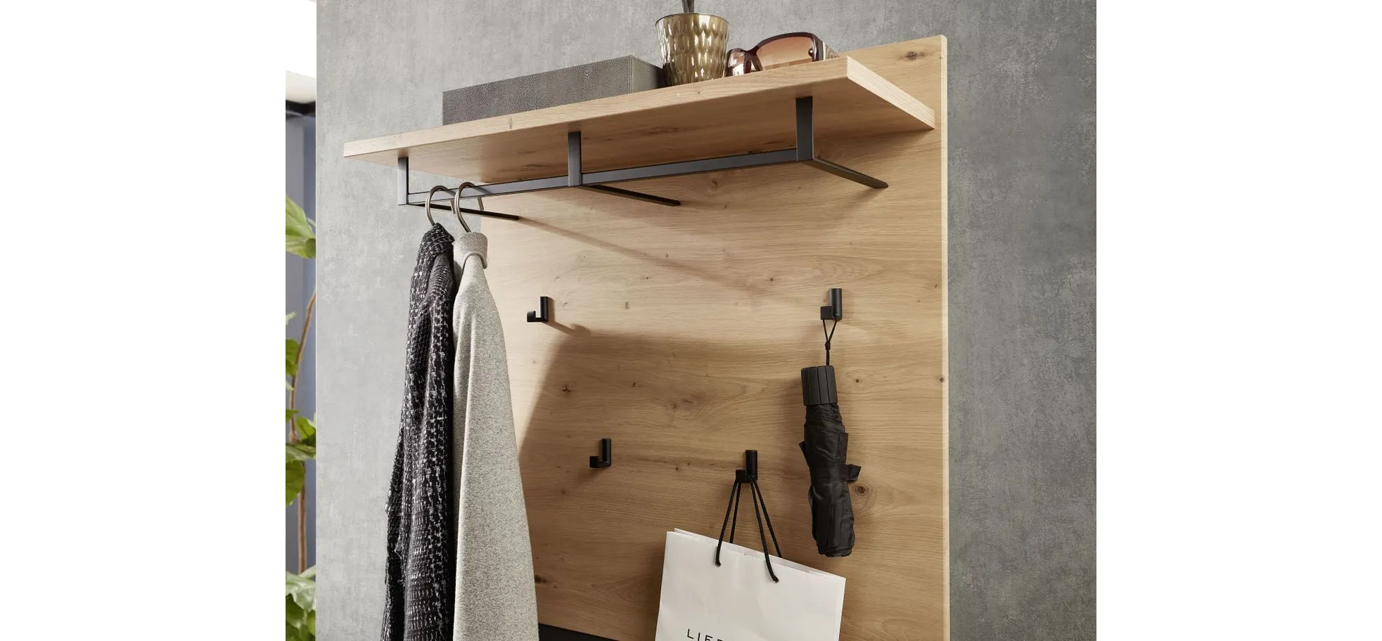 Garderobenpaneel, Artisan Eiche MDF - Ilario