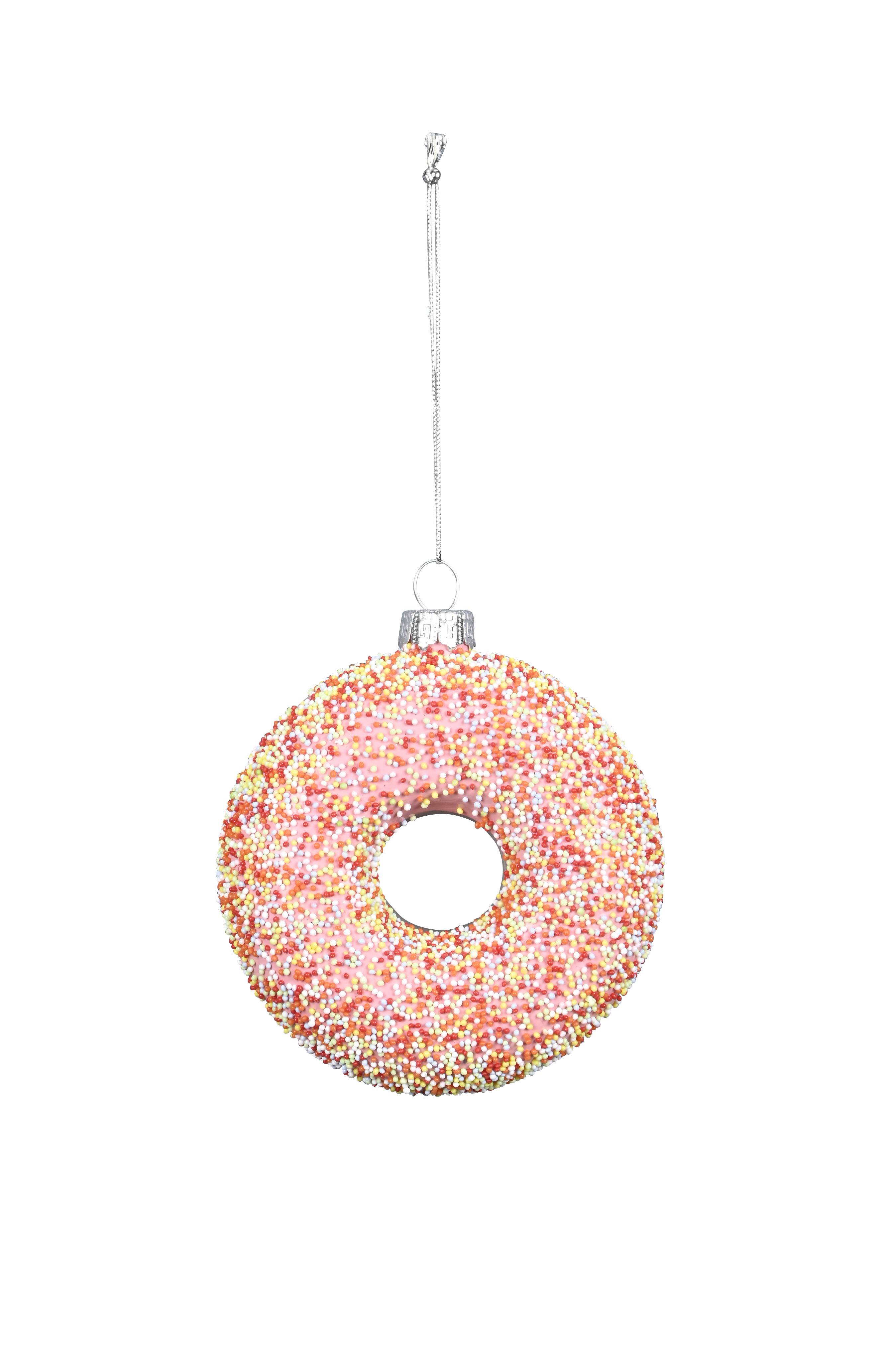 Hänger Donut - bunt, 11cm