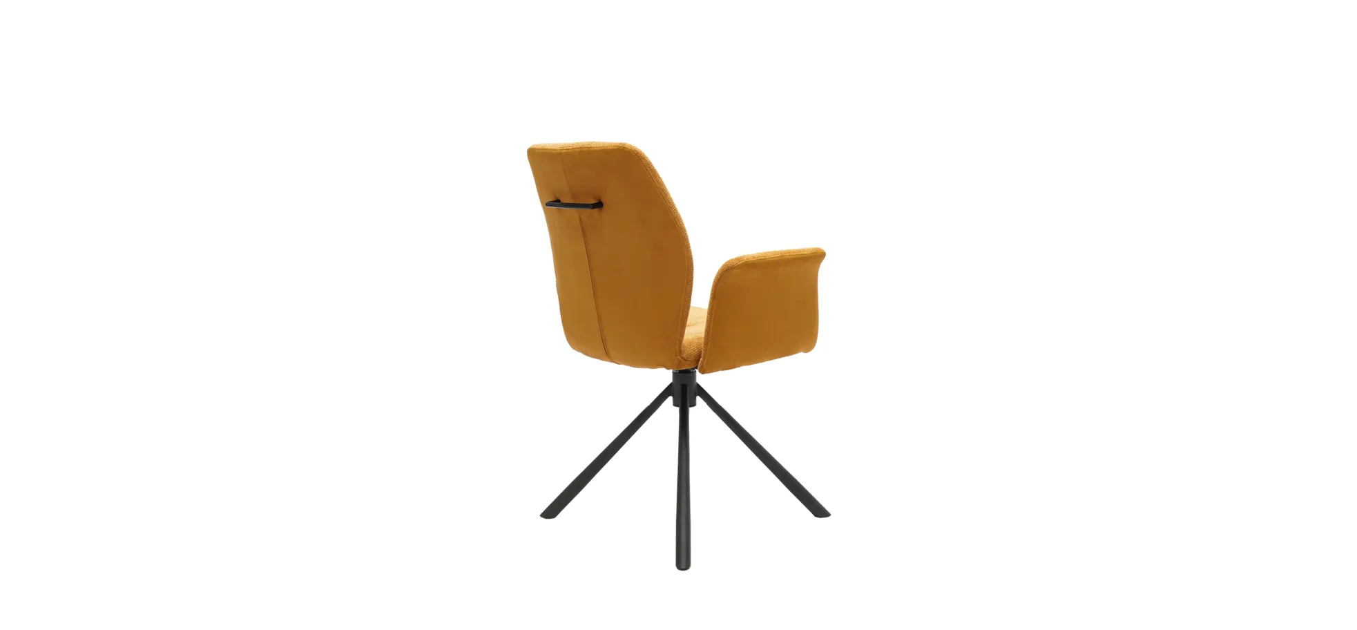 Vierfußstuhl mit Armlehnen, Stoff Mustard - Manoa