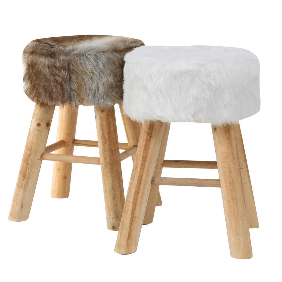 Hocker Woody, sort. - holz, 41cm