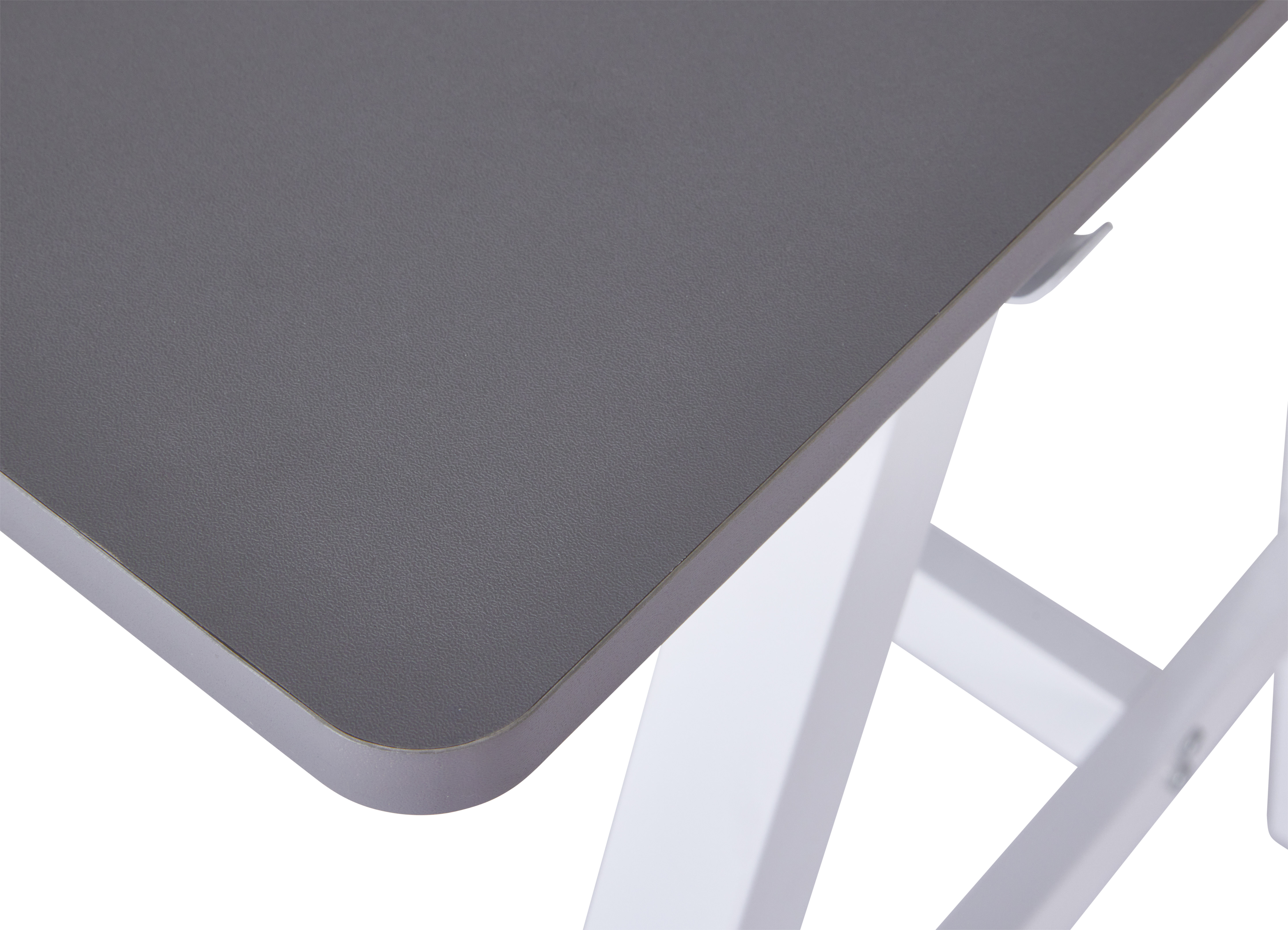 Schreibtisch, weiß/grau, höhenverstellbar - MyStyle 7011