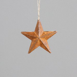 Deko Stern Rost zum hängen - braun, 13 cm