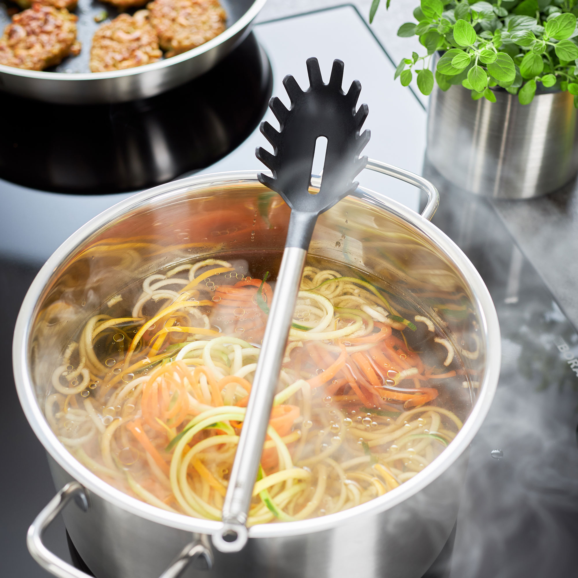 RÖSLE, Gourmet-Set Pasta; Basic Line 2-tlg. - Schaumlöffel, Spaghettiheber, Edelstahl