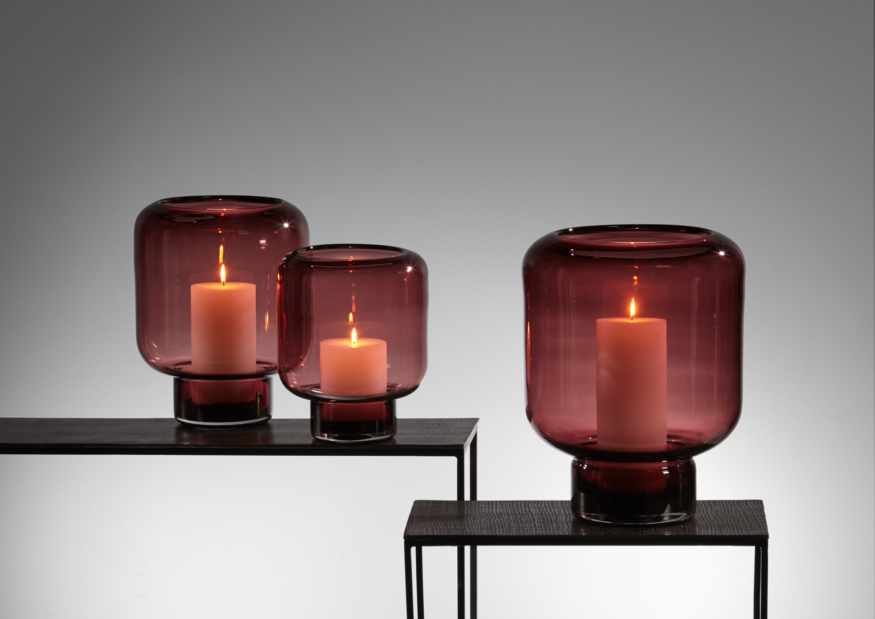 Windlicht Opino lila 30 Ø 41h